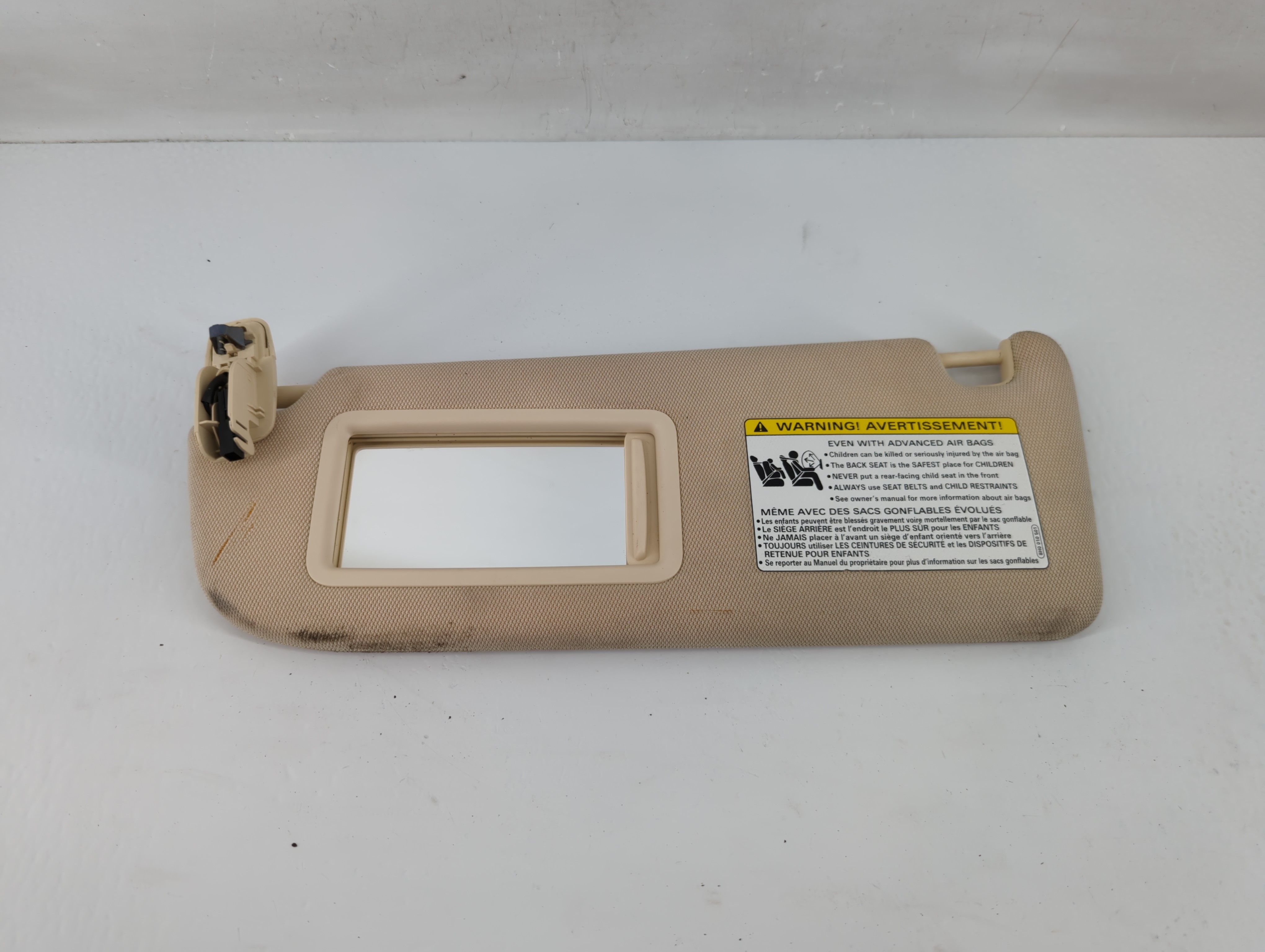 Picture of 2012-2015 Audi A6 Passenger Sun Visor Mirror Right Sunvisor Tan 1132326