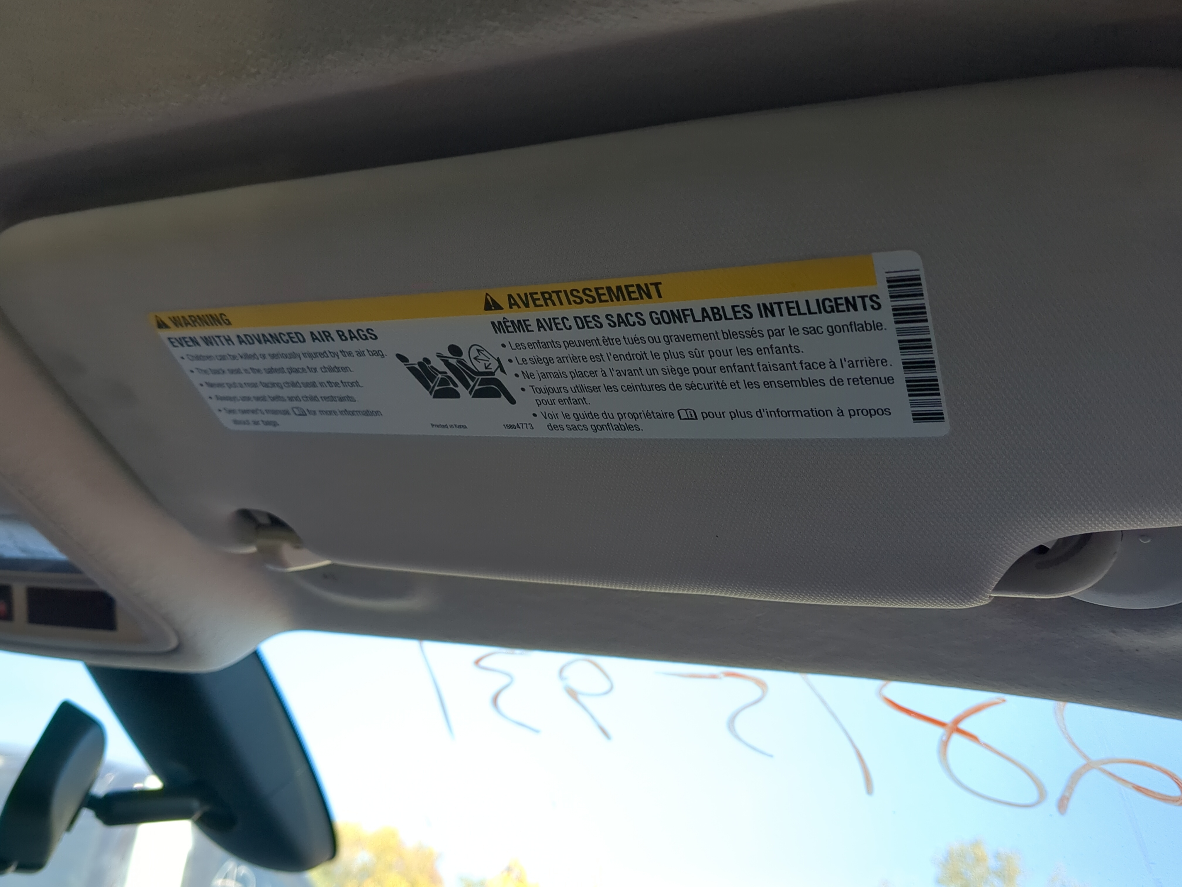 2016-2016 Chevrolet Cruze Passenger Sun Visor Mirror Right Sunvisor 1140852 - Oemusedautoparts1.com