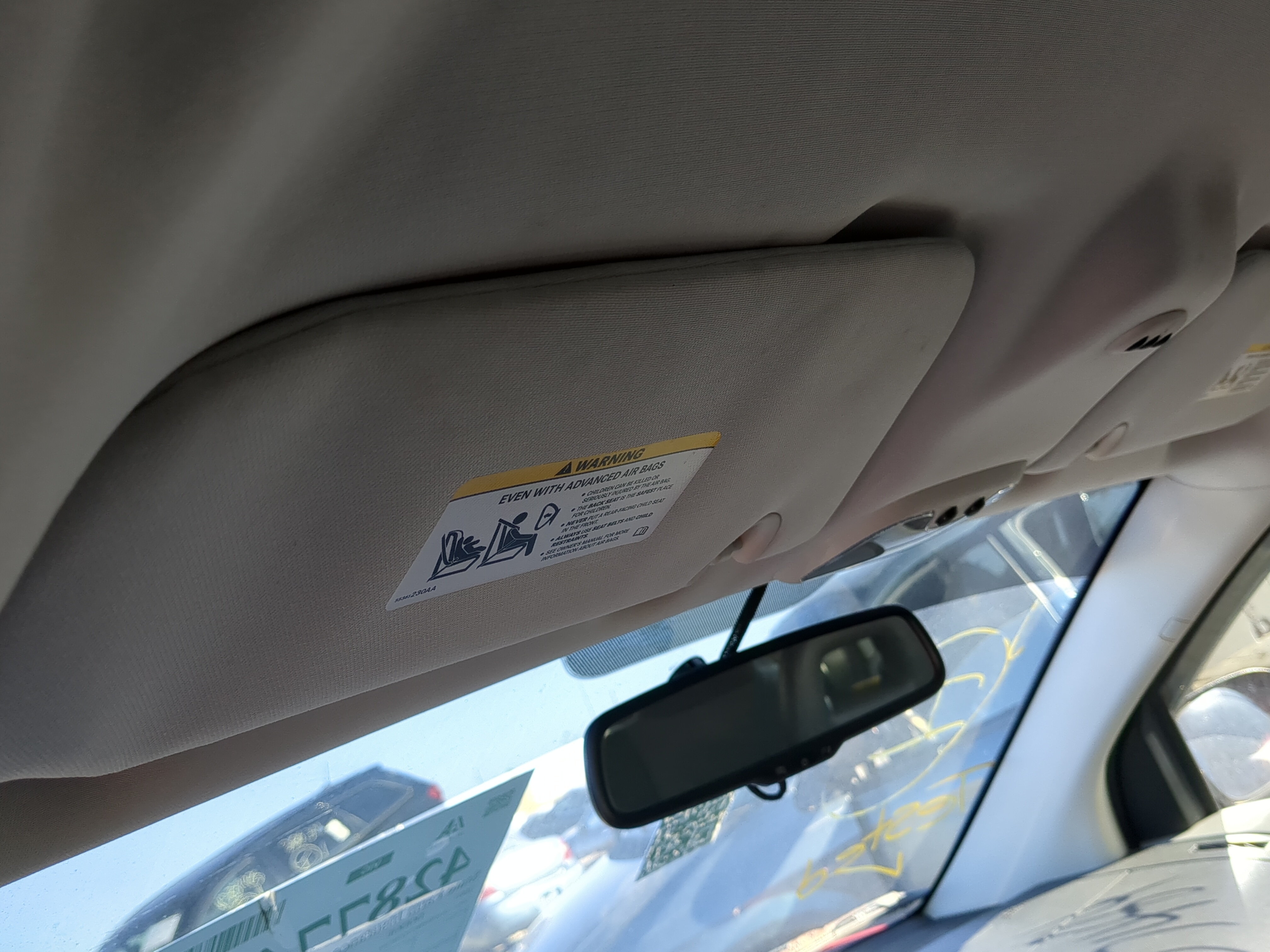 2007-2008 Dodge Caliber Driver Sun Visor Mirror Left Sunvisor 1141801 - Oemusedautoparts1.com