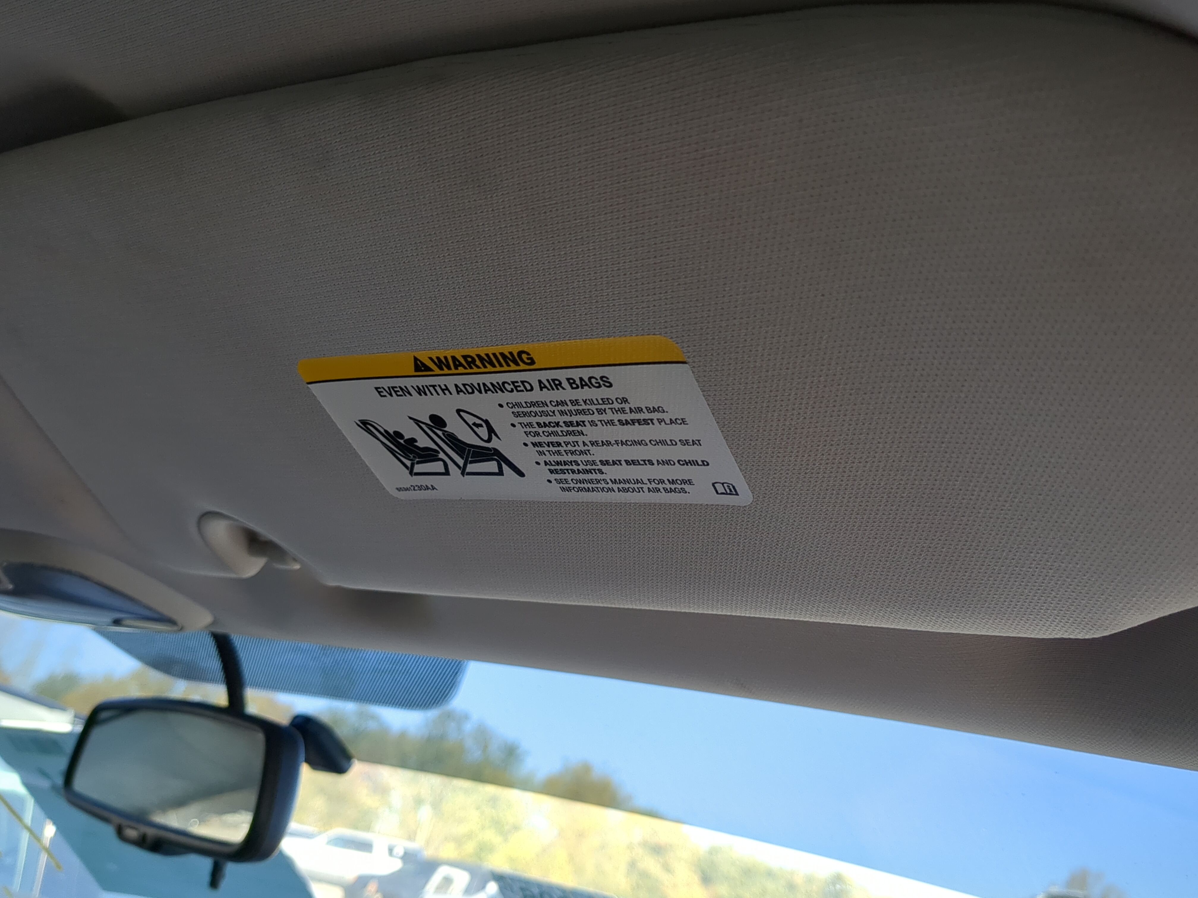 2007-2008 Dodge Caliber Passenger Sun Visor Mirror Right Sunvisor 1141802 - Oemusedautoparts1.com