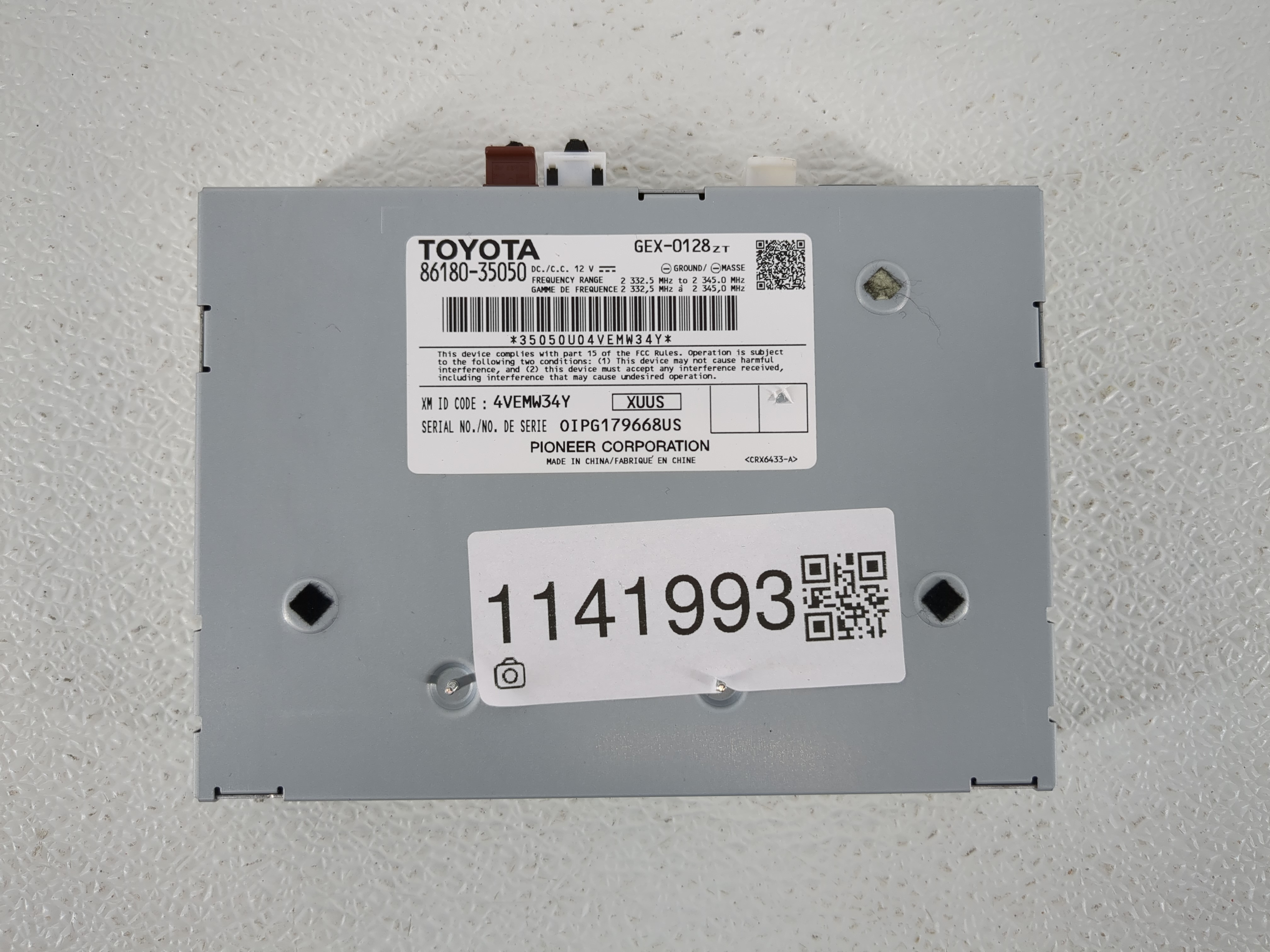 2016-2022 Toyota Prius Am Fm Cd Player Radio Receiver 1141993 - Oemusedautoparts1.com