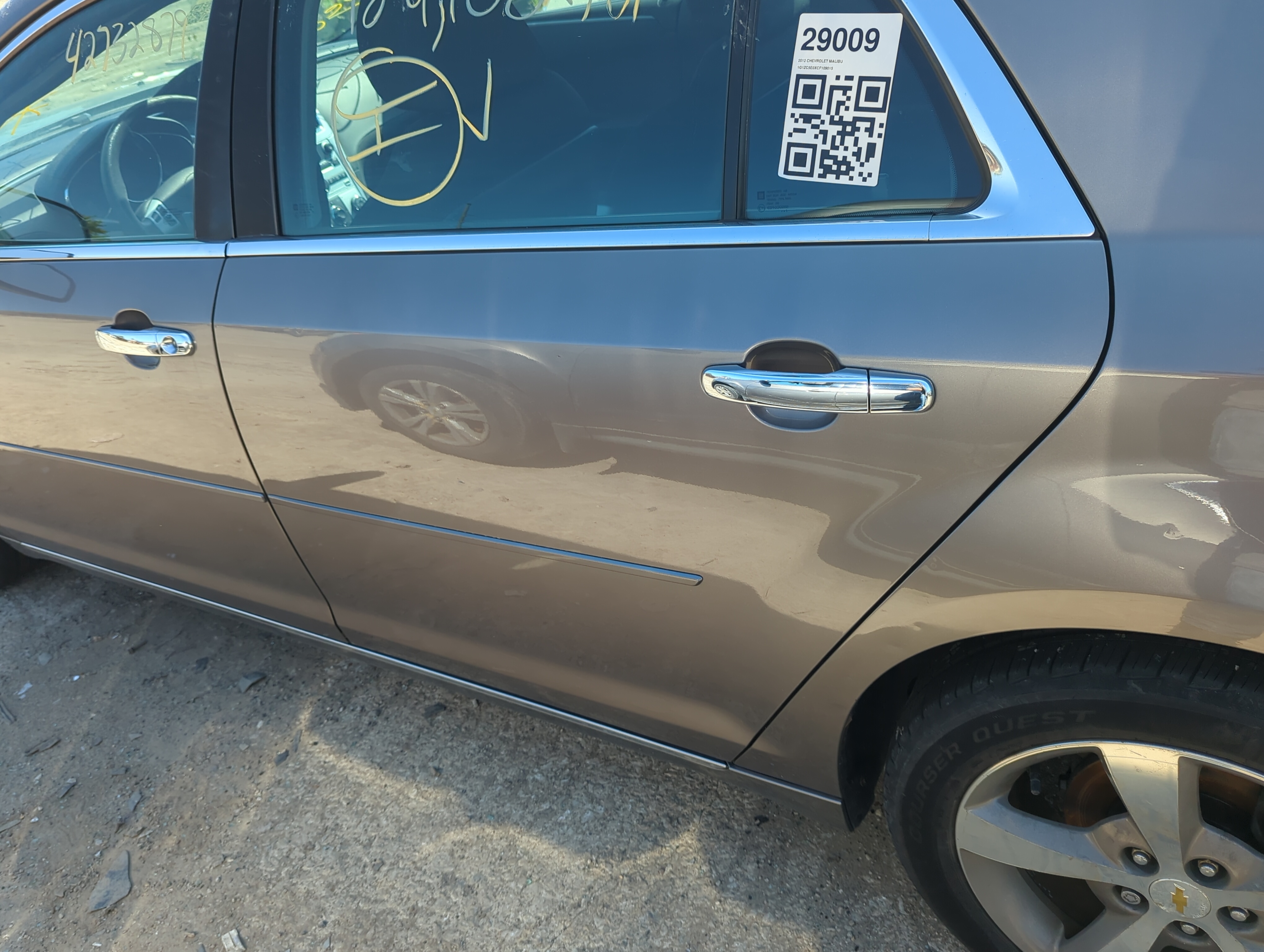 2008-2012 Chevrolet Malibu Driver Rear Door Oem 1143561 - Oemusedautoparts1.com