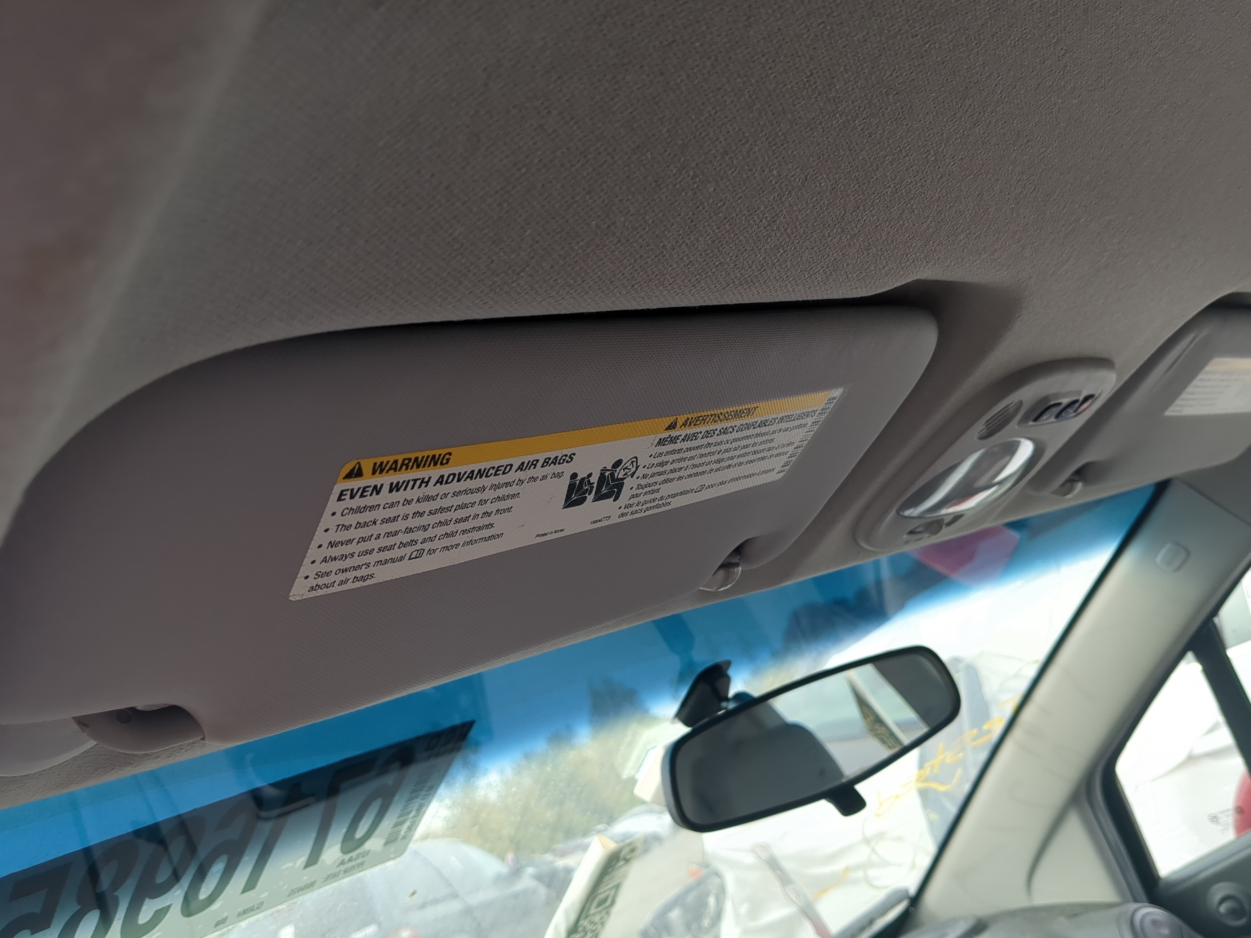 2014-2016 Chevrolet Spark Driver Sun Visor Mirror Left Sunvisor 1148128 - Oemusedautoparts1.com