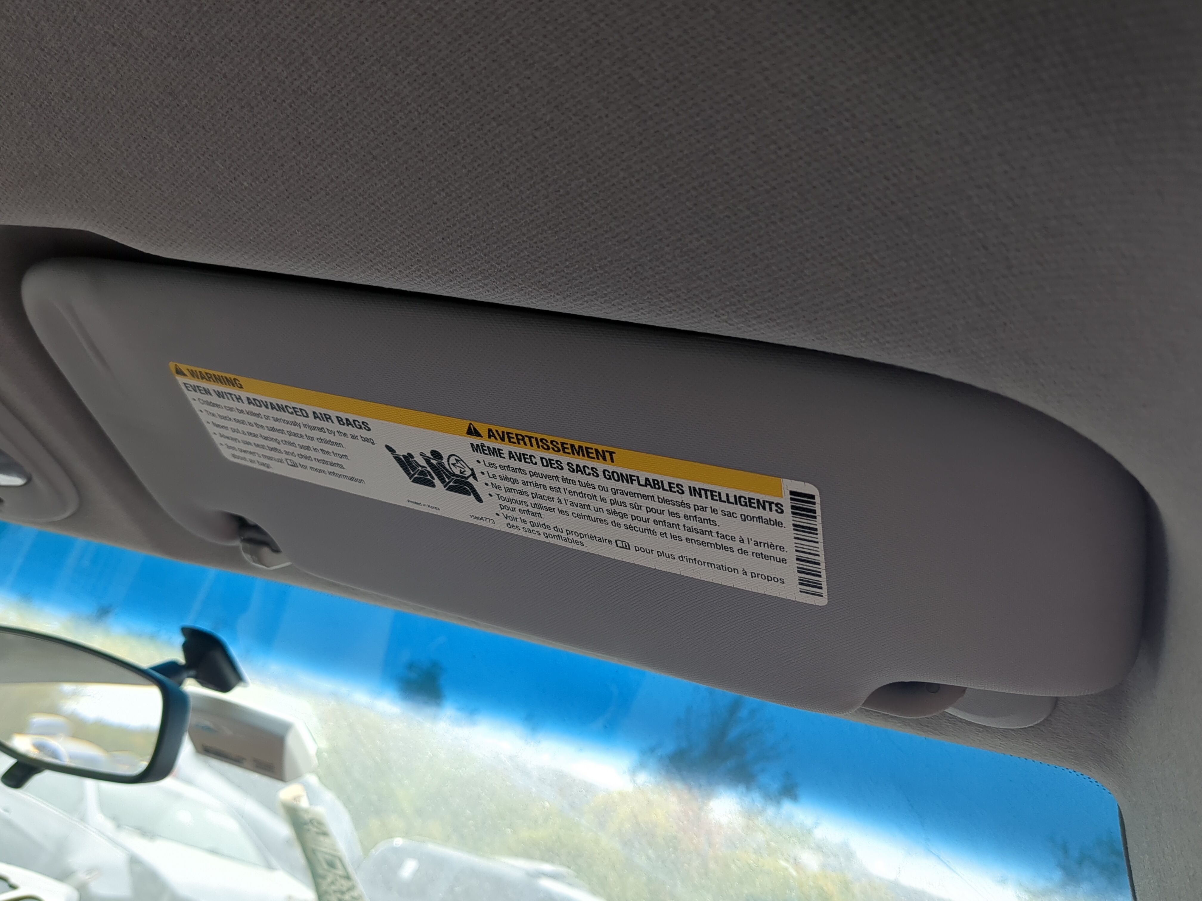 2013-2016 Chevrolet Spark Passenger Sun Visor Mirror Right Sunvisor 1148129 - Oemusedautoparts1.com