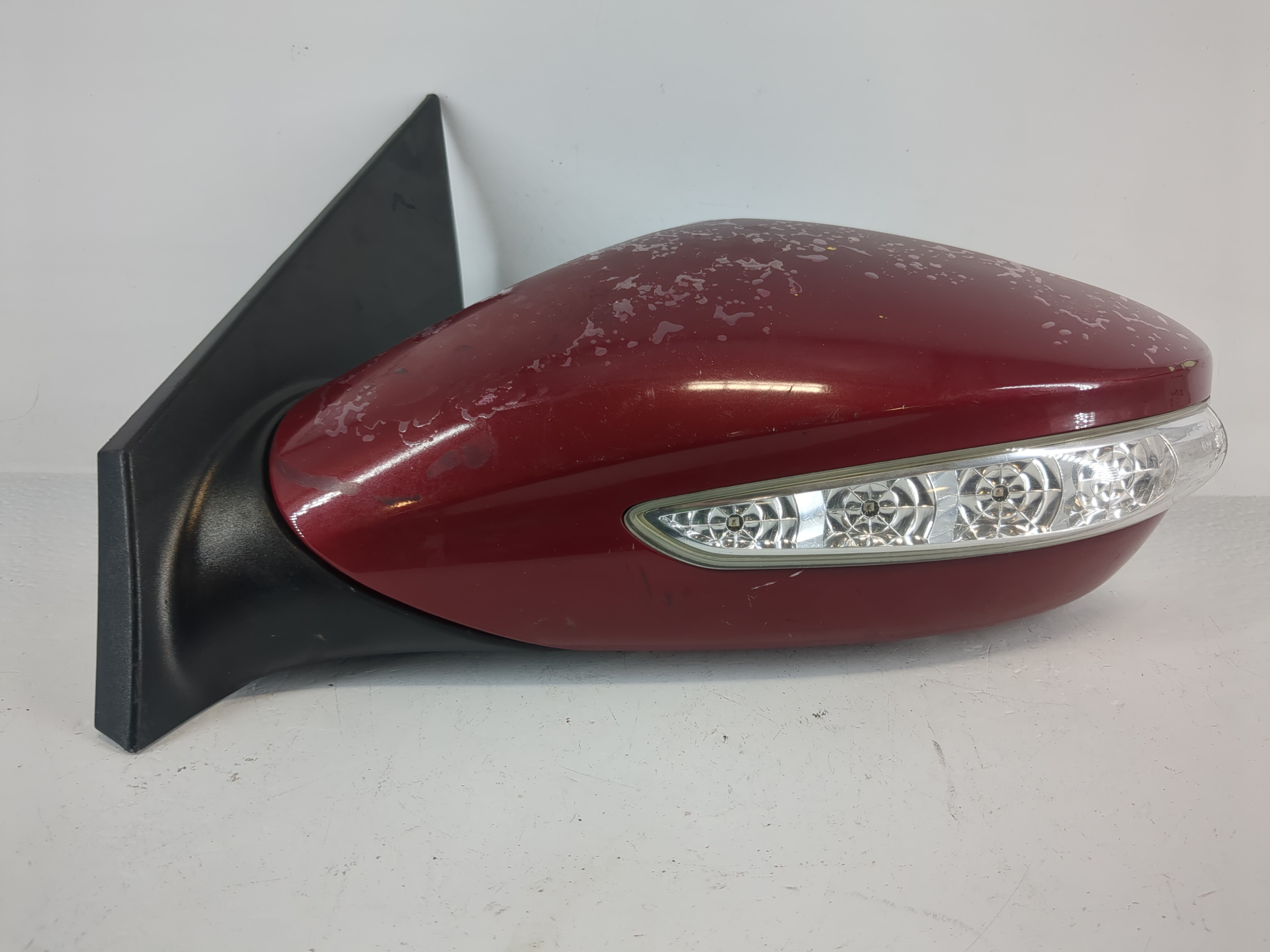 2011-2015 Hyundai Sonata Driver Left Side View Power Door Mirror Red 1149022 - Oemusedautoparts1.com