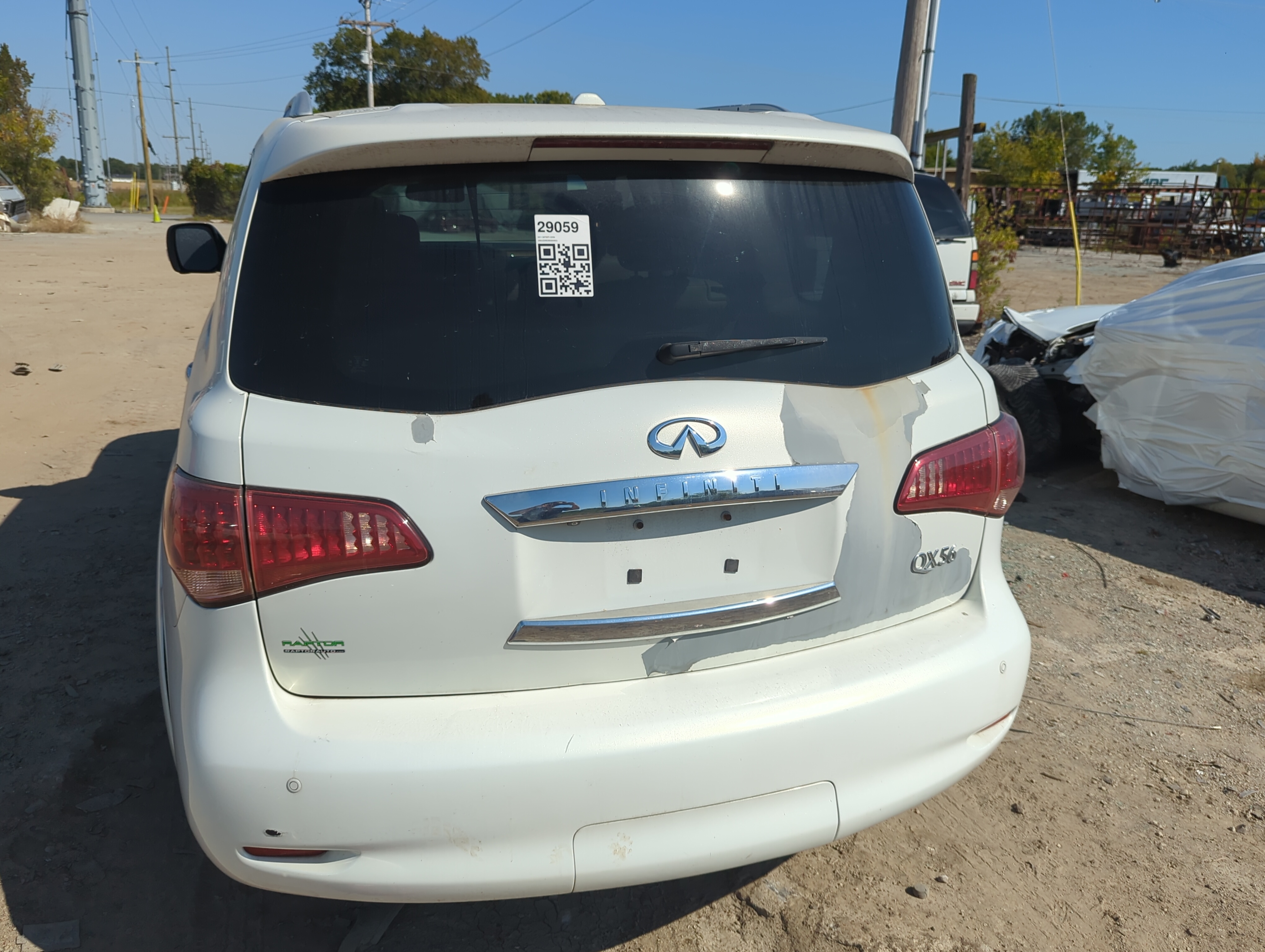 2011-2012 Infiniti Qx56 Trunk/decklid/hatch/tailgate Oem 1149569 - Oemusedautoparts1.com