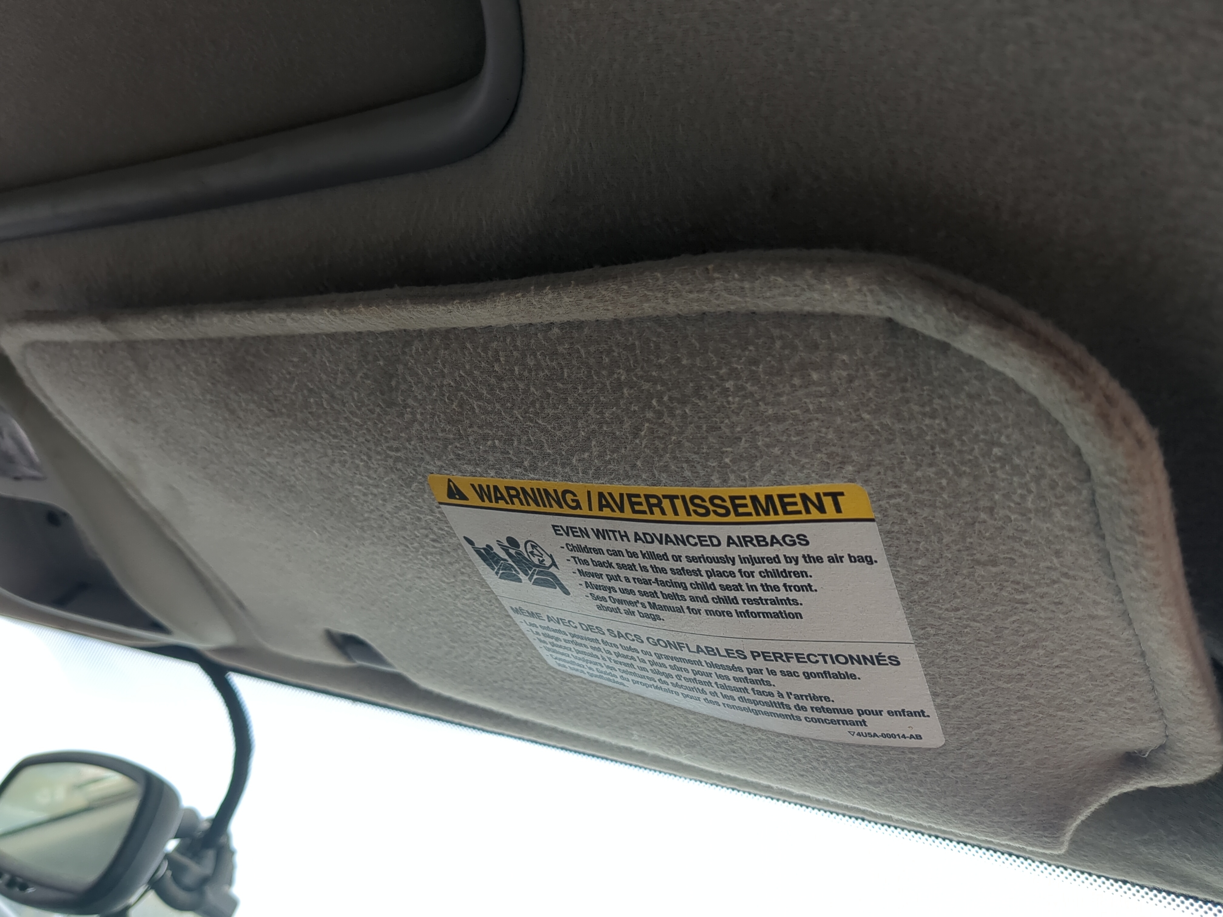 2005-2007 Mercury Mariner Passenger Sun Visor Mirror Right Sunvisor 1150513 - Oemusedautoparts1.com