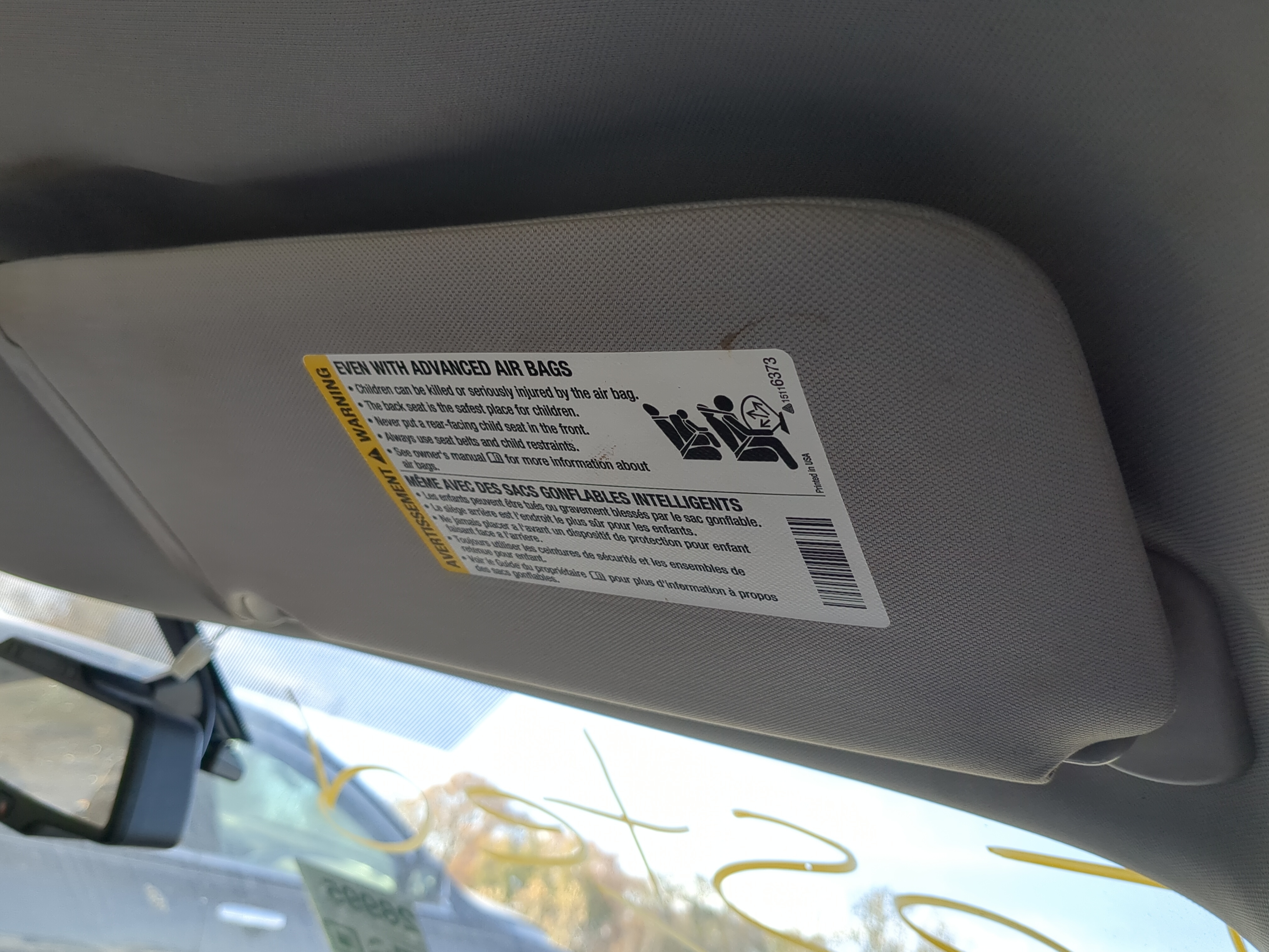 2006-2008 Chevrolet Malibu Passenger Sun Visor Mirror Right Sunvisor 1150877 - Oemusedautoparts1.com