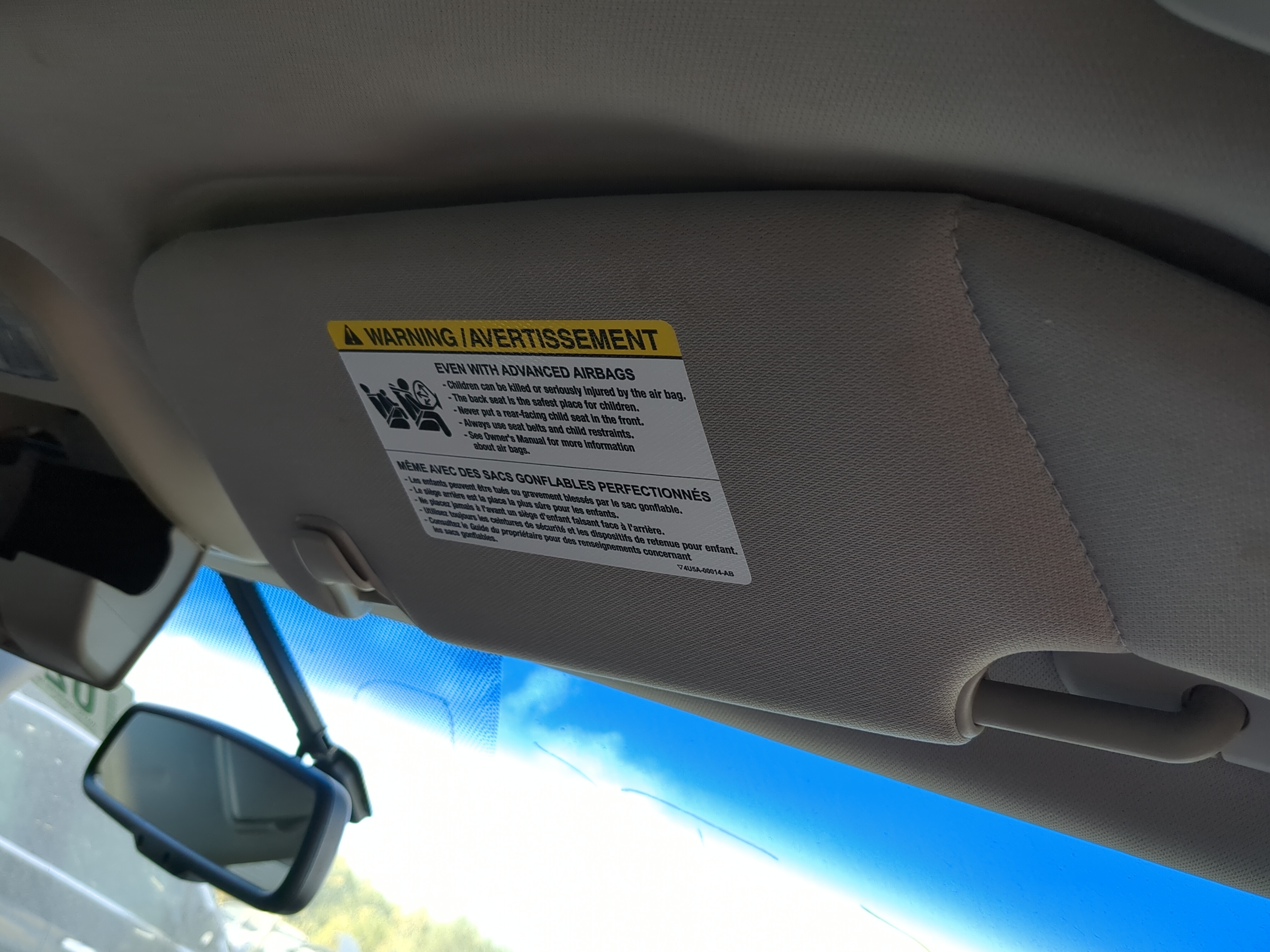 2010-2012 Ford Fusion Passenger Sun Visor Mirror Right Sunvisor 1151458 - Oemusedautoparts1.com