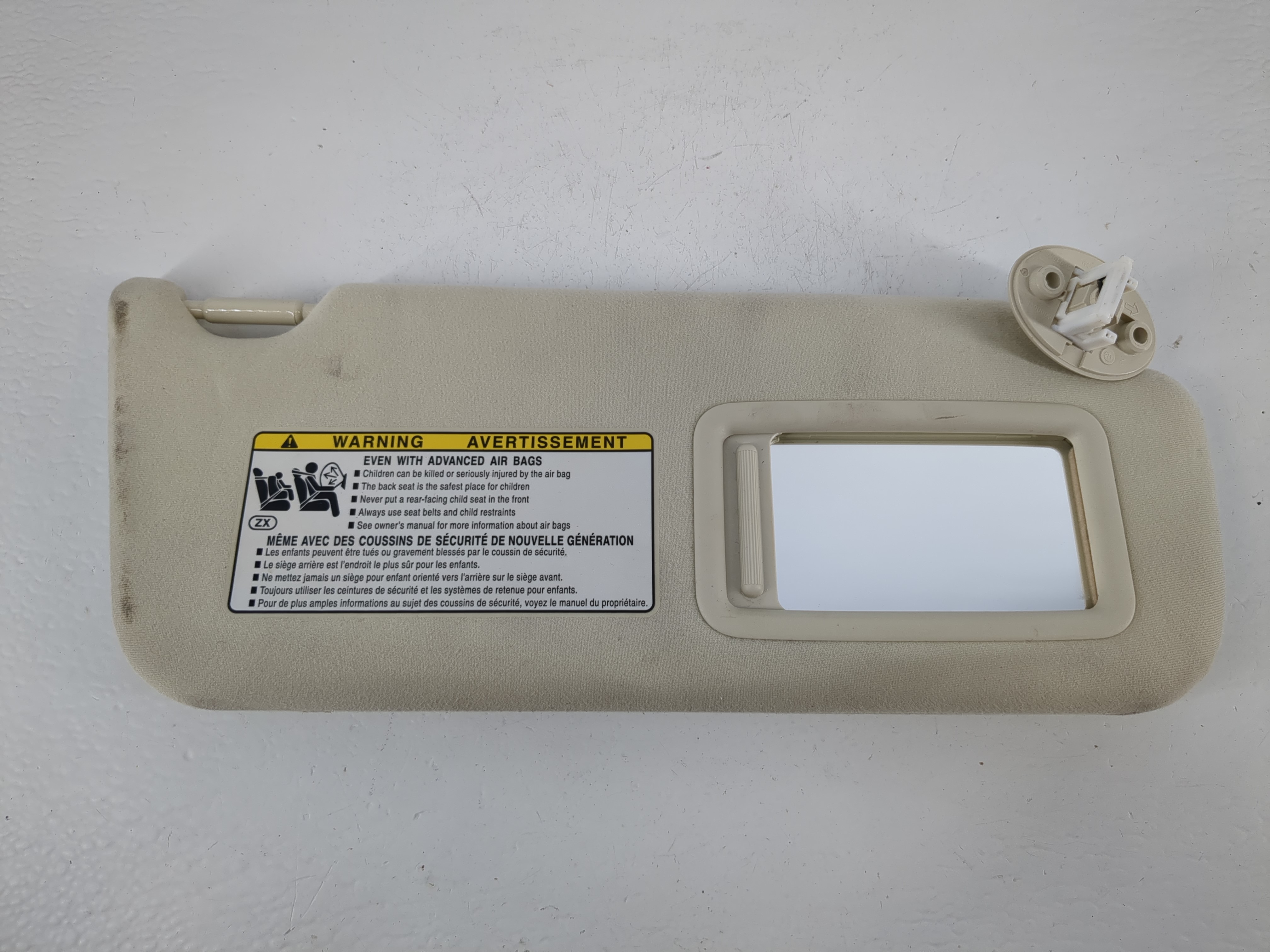 2016-2022 Lexus Rx350 Passenger Sun Visor Mirror Right Sunvisor Gray 1152333 - Oemusedautoparts1.com