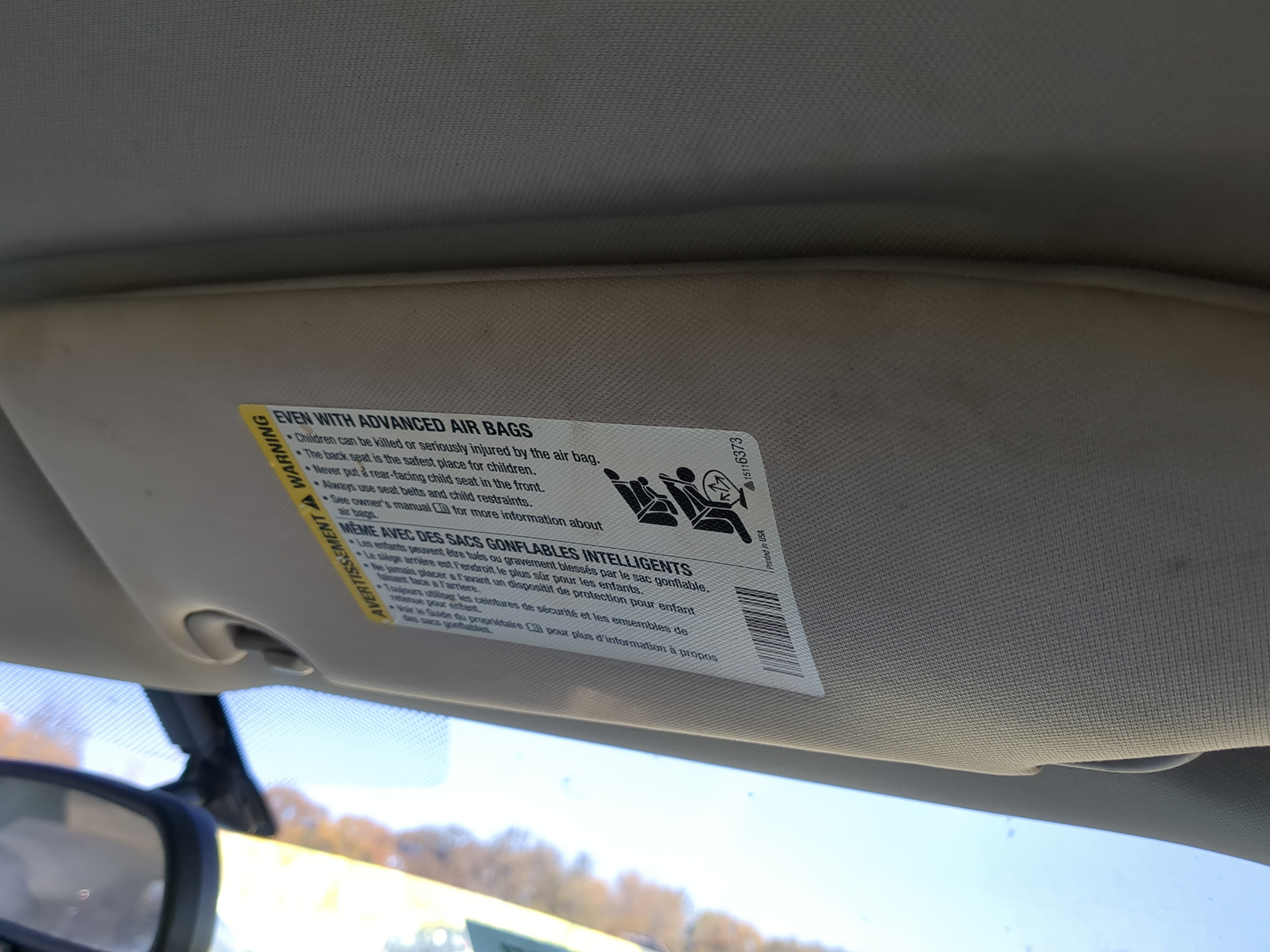 2006-2011 Chevrolet Hhr Passenger Sun Visor Mirror Right Sunvisor 1152740 - Oemusedautoparts1.com