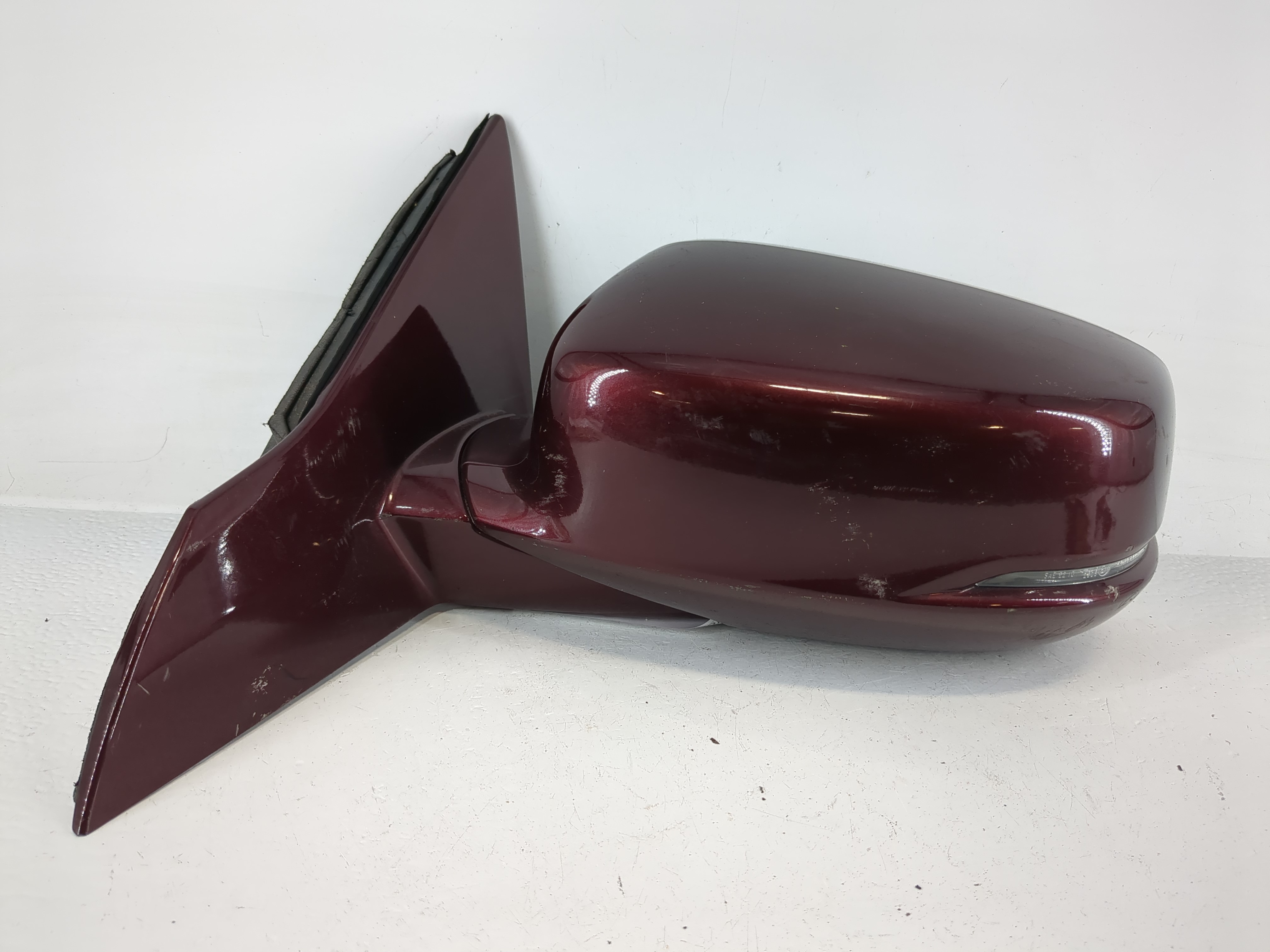 2013-2017 Honda Accord Driver Left Side View Manual Door Mirror Burgundy 1153796 - Oemusedautoparts1.com