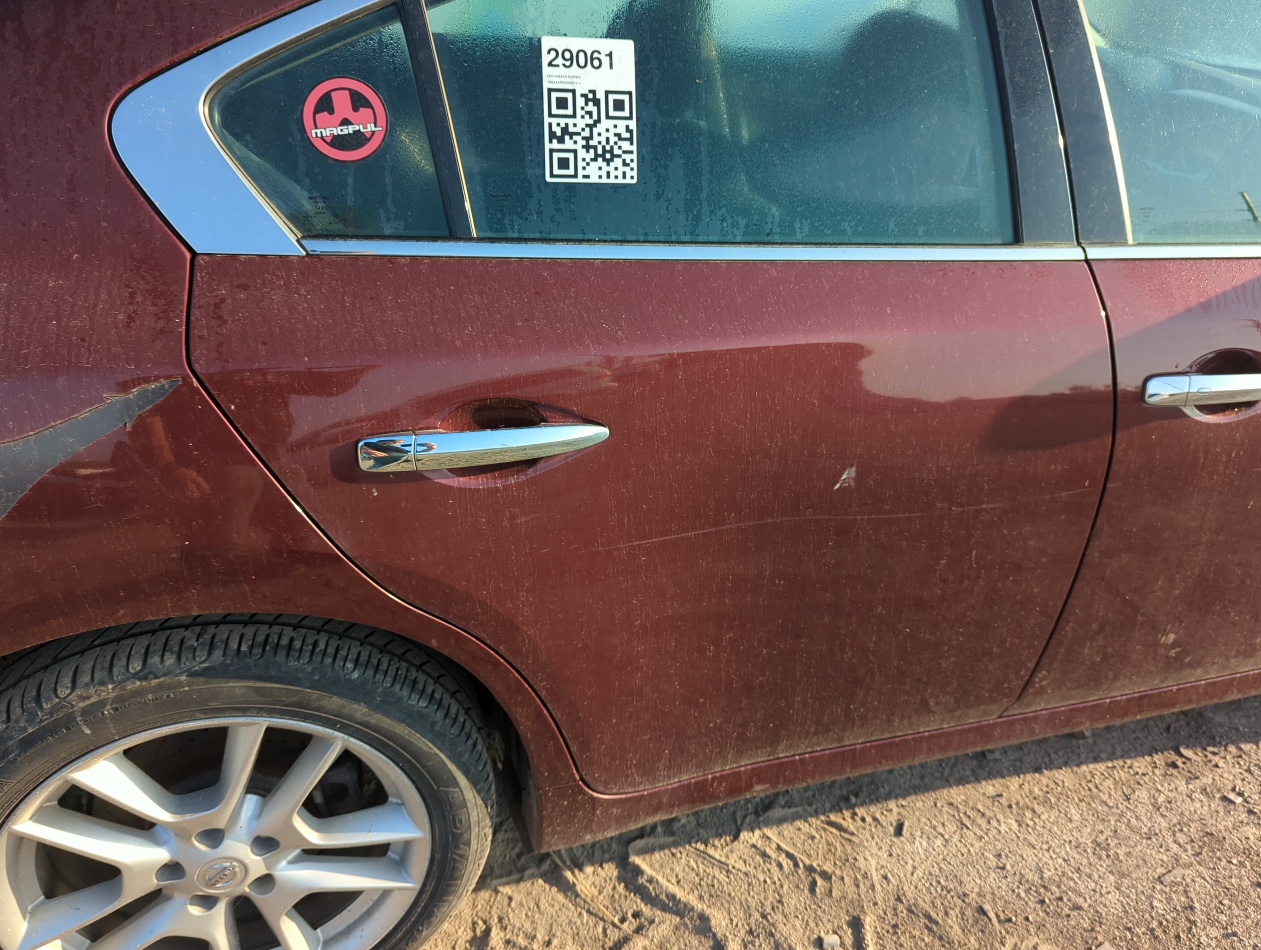 2009-2014 Nissan Maxima Passenger Rear Door Oem 1154127 - Oemusedautoparts1.com