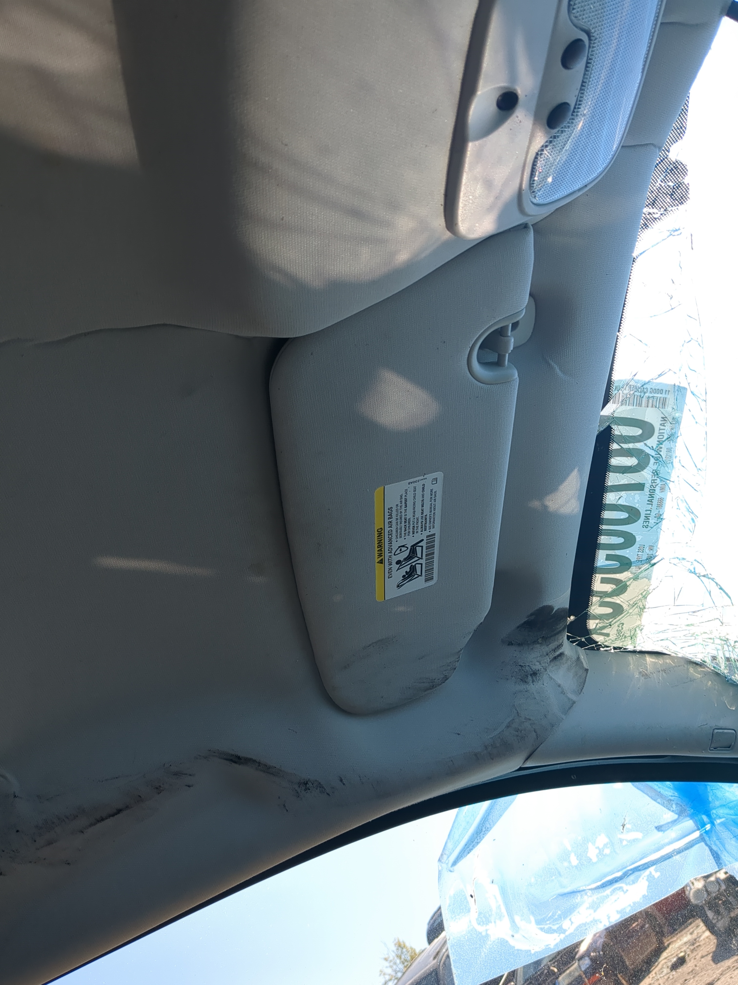 2009-2012 Dodge Caliber Driver Sun Visor Mirror Left Sunvisor 1155065 - Oemusedautoparts1.com