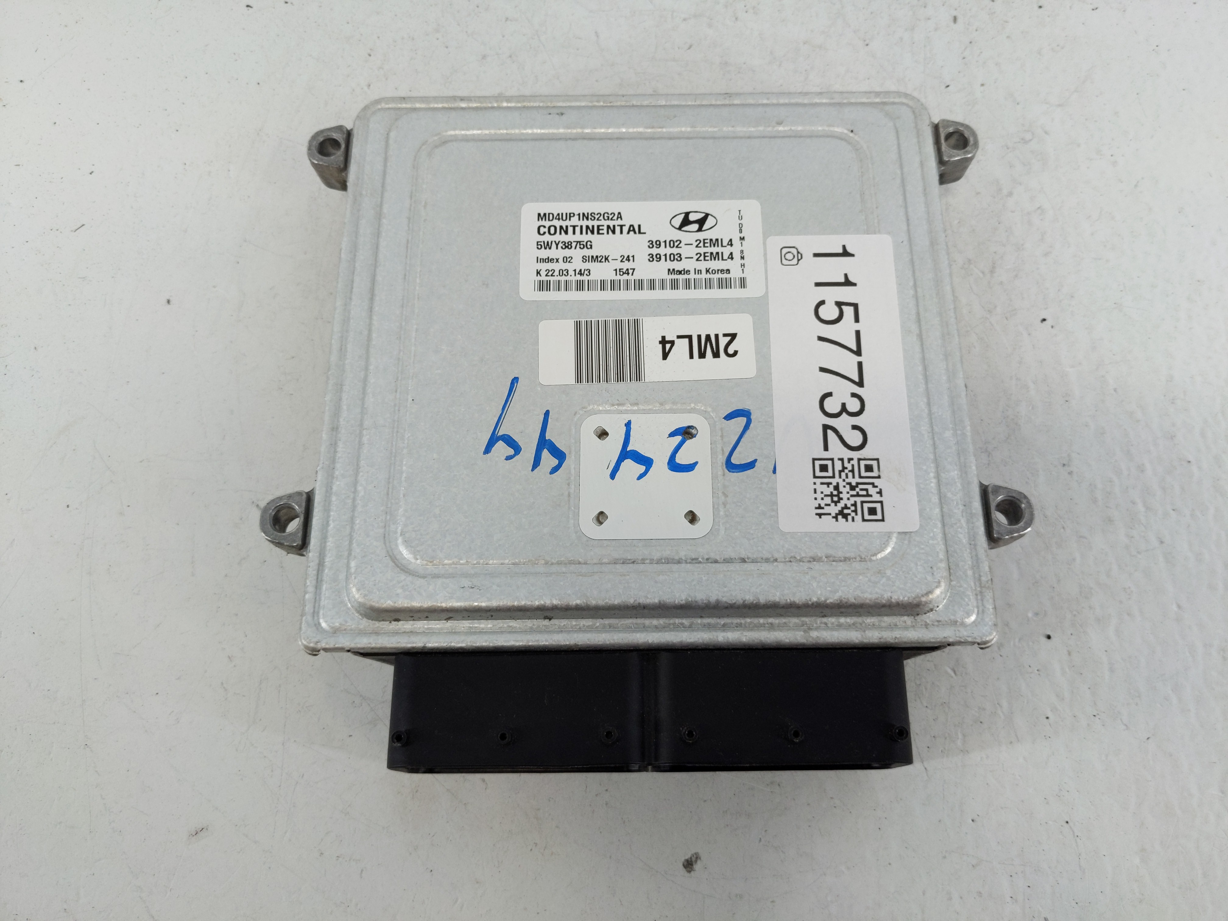 2014-2016 Hyundai Elantra Engine Control Computer Ecu Pcm Ecm Pcu Oem 1157732 - Oemusedautoparts1.com
