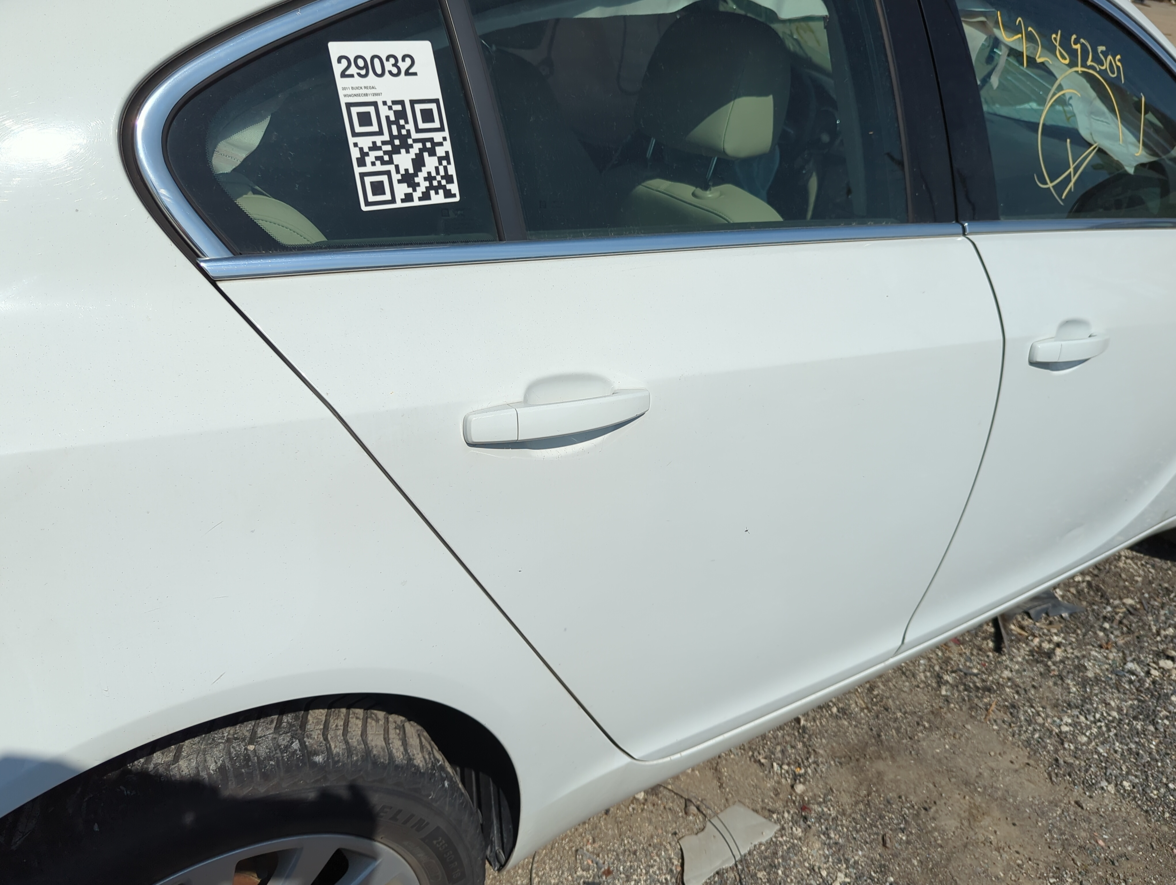 2011-2011 Buick Regal Passenger Rear Door Oem 1158036 - Oemusedautoparts1.com
