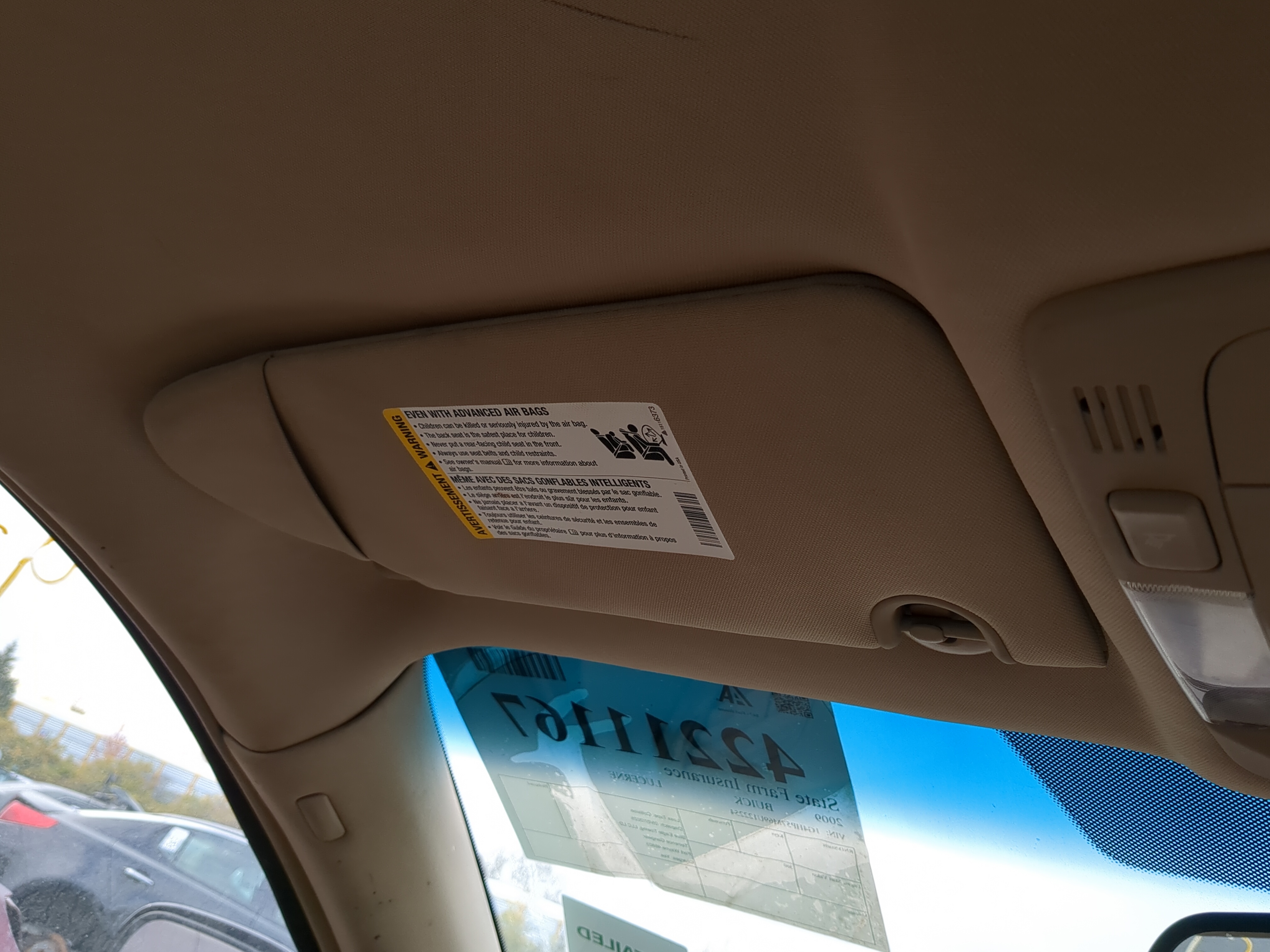 2006-2011 Buick Lucerne Driver Sun Visor Mirror Left Sunvisor 1160420 - Oemusedautoparts1.com