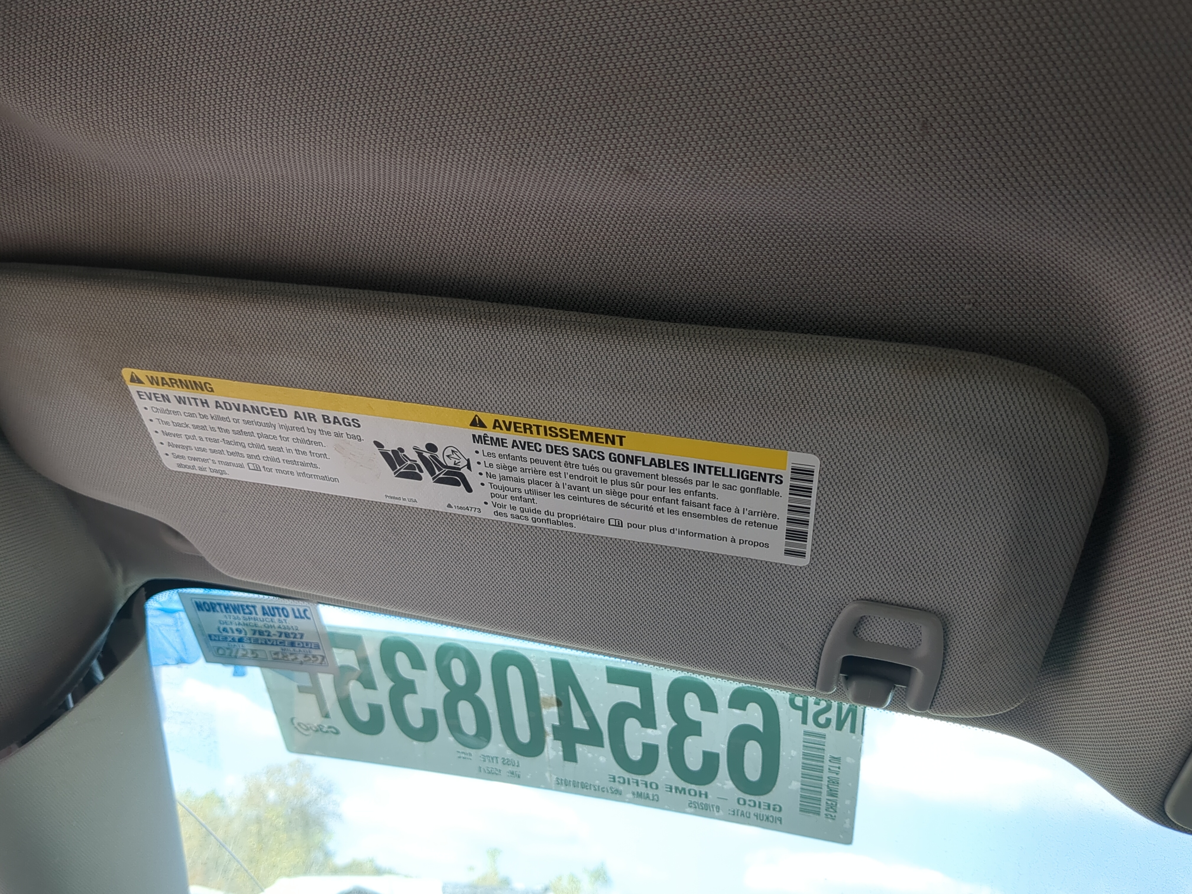 2013-2016 Chevrolet Malibu Driver Sun Visor Mirror Left Sunvisor 1161344 - Oemusedautoparts1.com