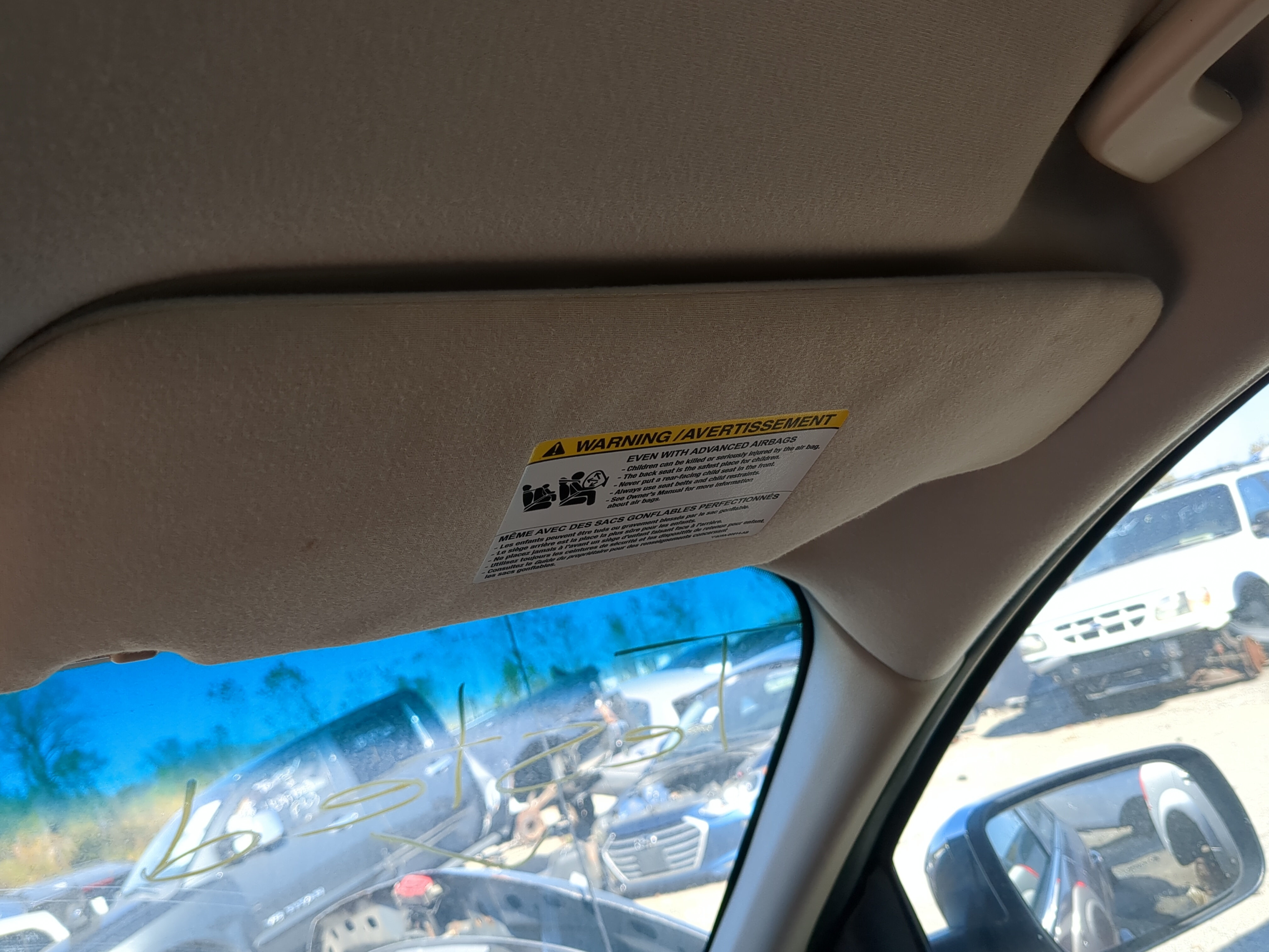 2005-2007 Ford Five Hundred Passenger Sun Visor Mirror Right Sunvisor 1162343 - Oemusedautoparts1.com