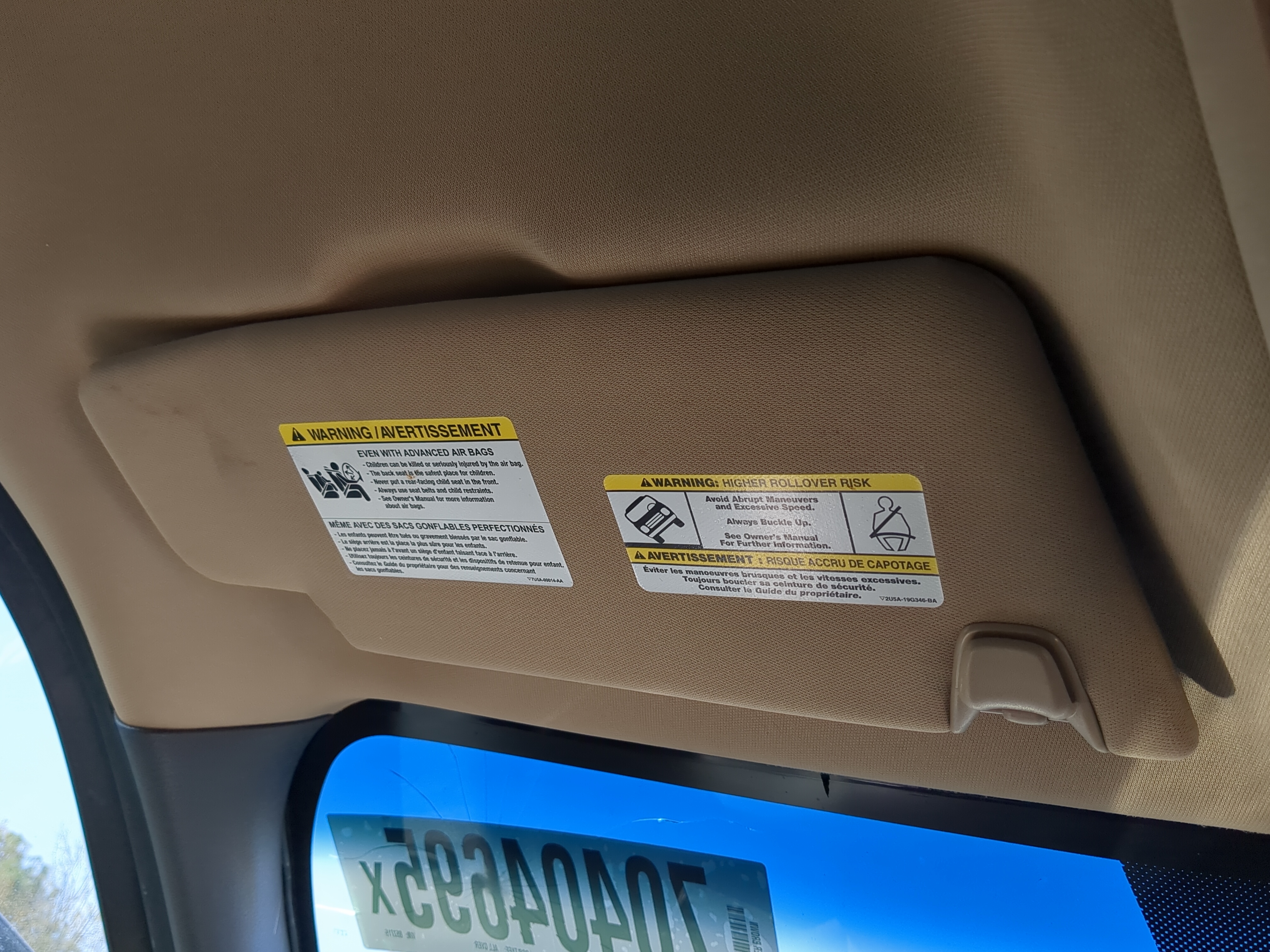 2010-2014 Ford F-150 Driver Sun Visor Mirror Left Sunvisor 1164027 - Oemusedautoparts1.com