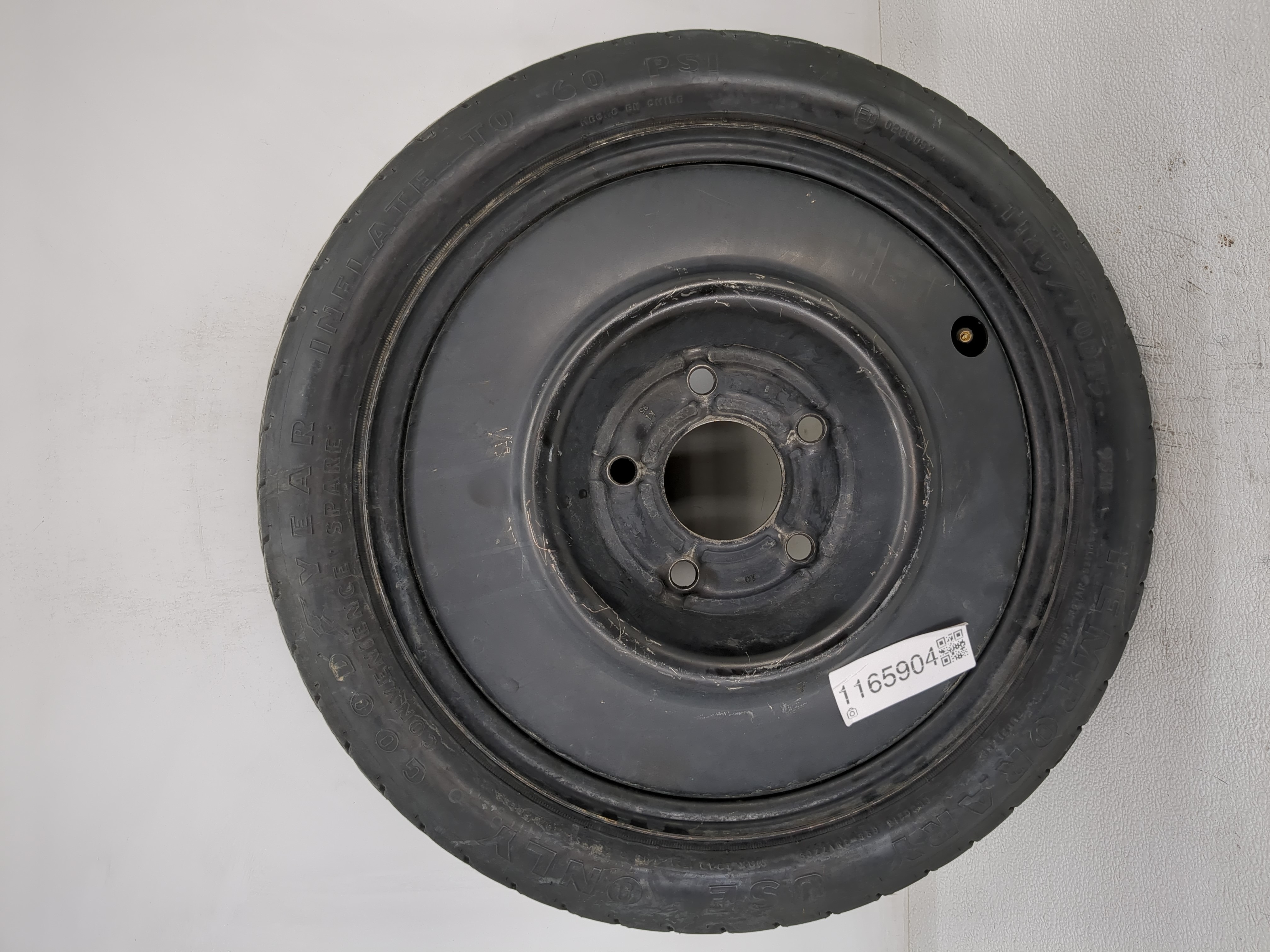 2009-2011 Honda Fit Spare Donut Tire Wheel Rim Oem 1165904 - Oemusedautoparts1.com