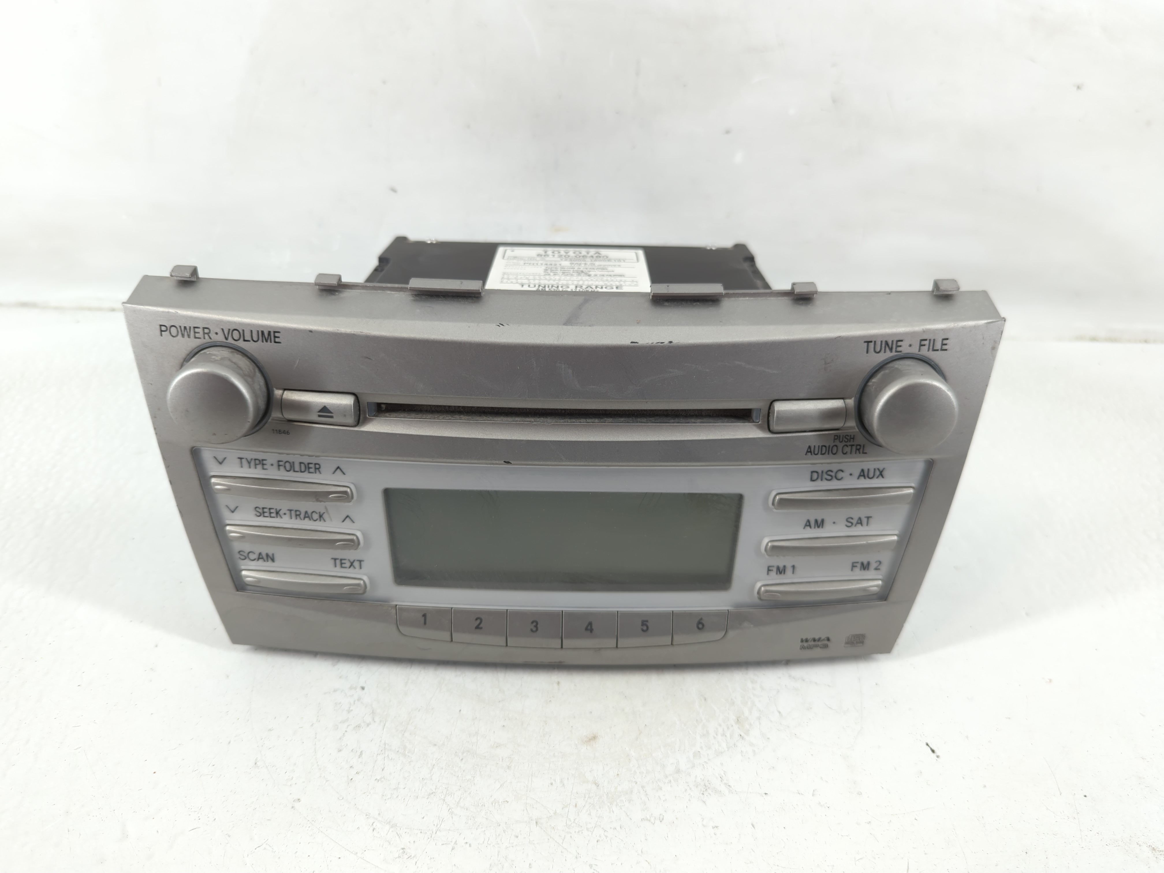 2011 Toyota Camry Am Fm Cd Player Radio Receiver 1166255 - Oemusedautoparts1.com