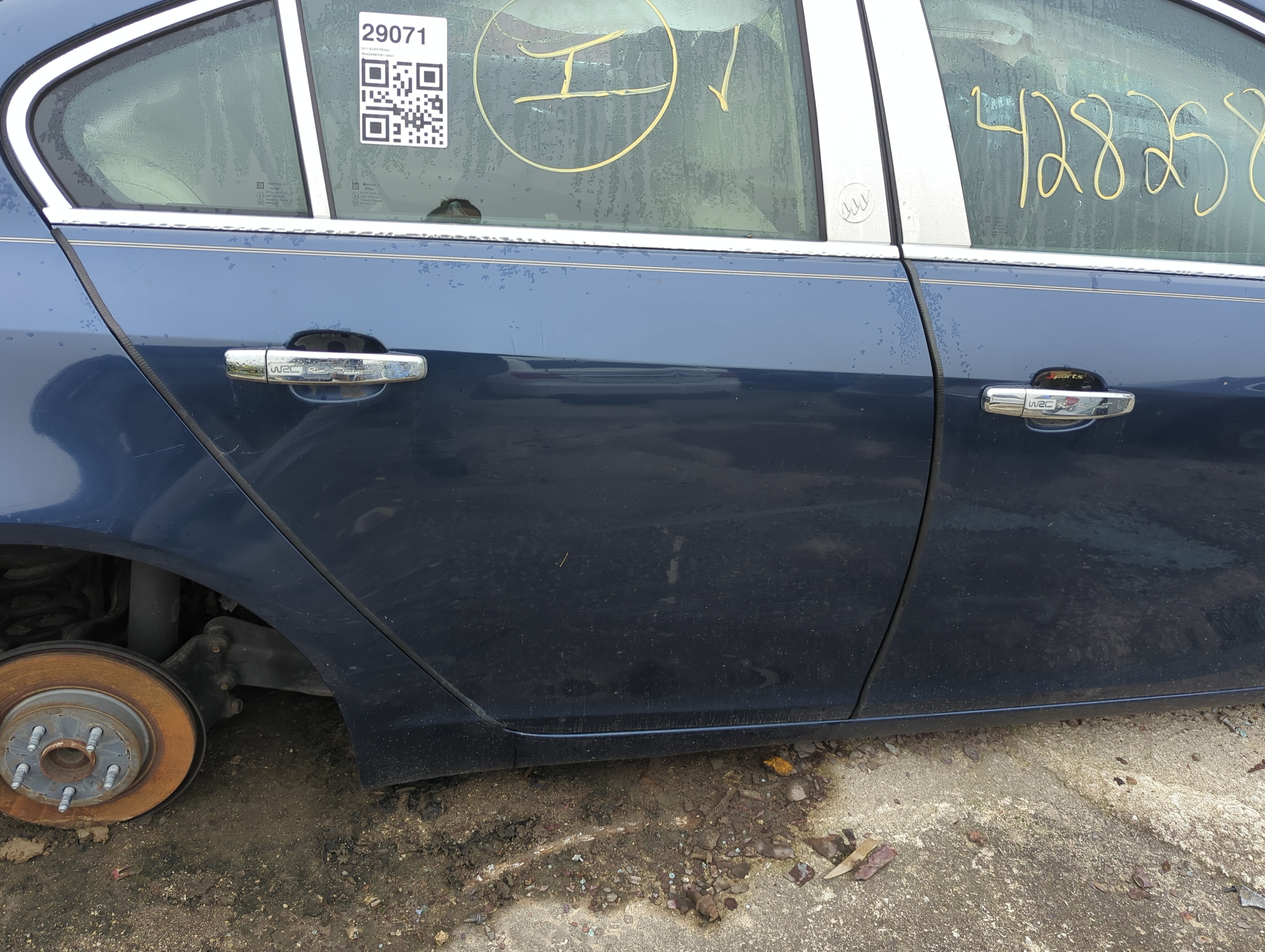 2011-2011 Buick Regal Passenger Rear Door Oem 1167498 - Oemusedautoparts1.com