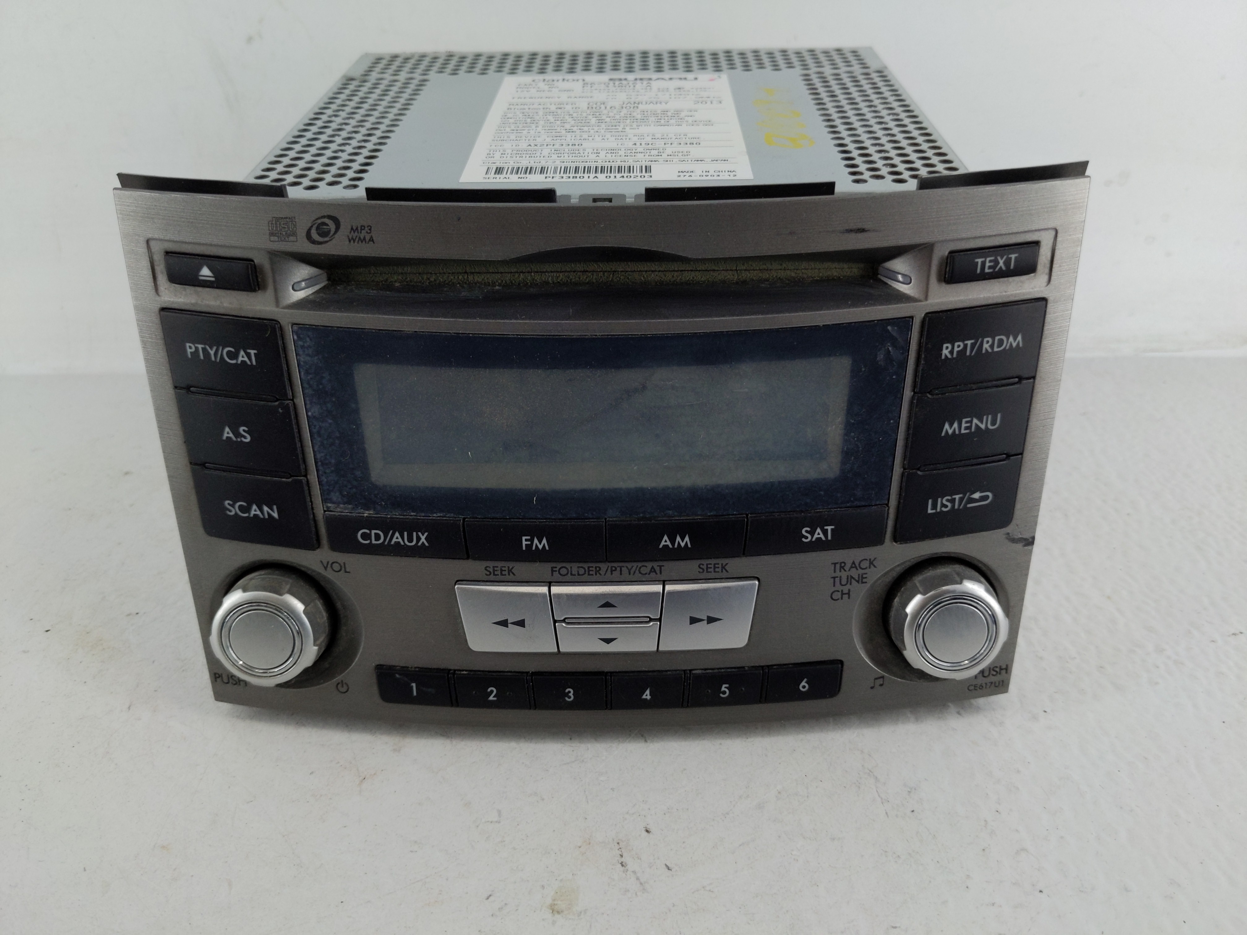 2012-2014 Subaru Legacy Am Fm Cd Player Radio Receiver 1168311 - Oemusedautoparts1.com