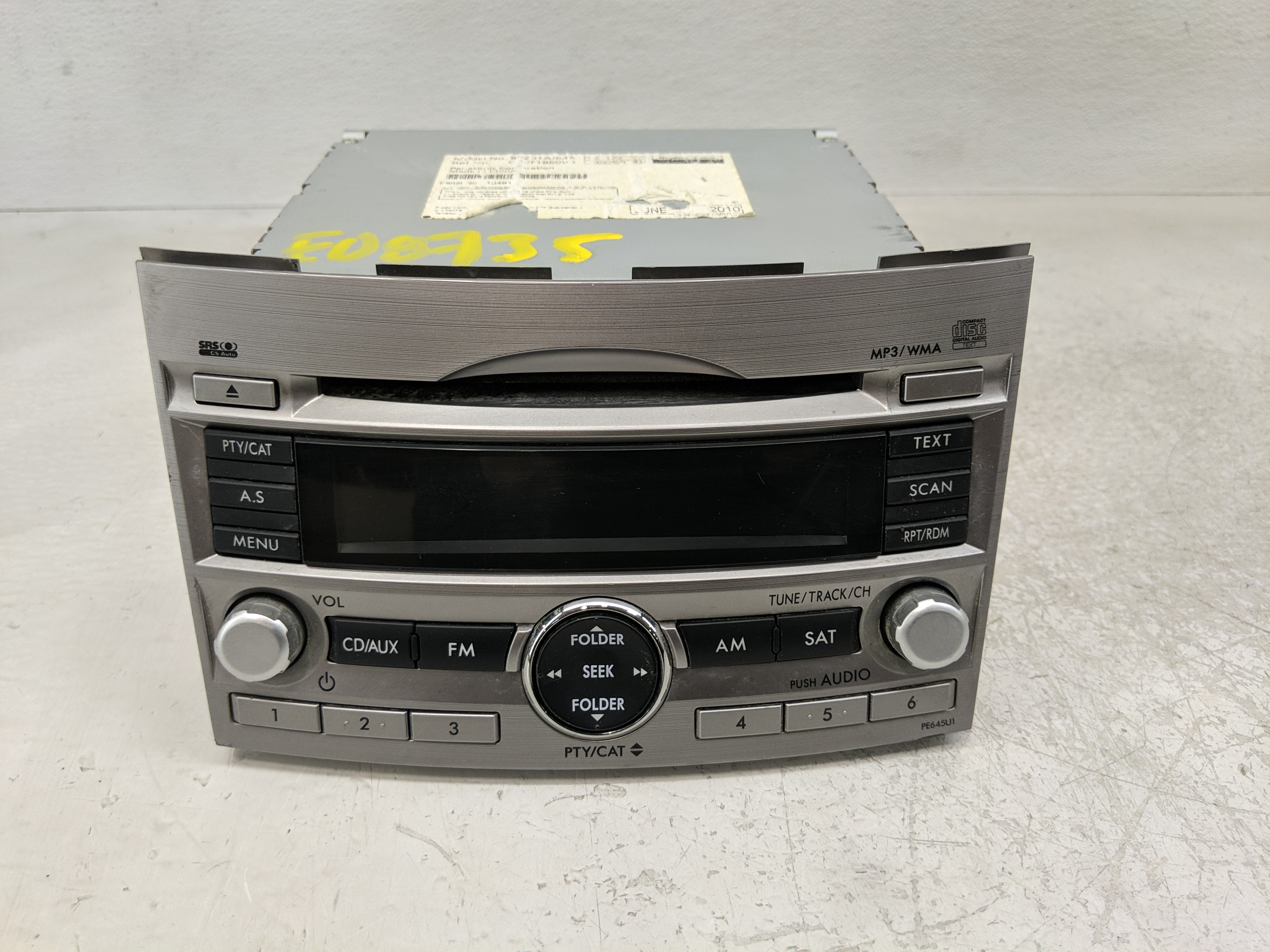 2010-2012 Subaru Legacy Am Fm Cd Player Radio Receiver 1168451 - Oemusedautoparts1.com