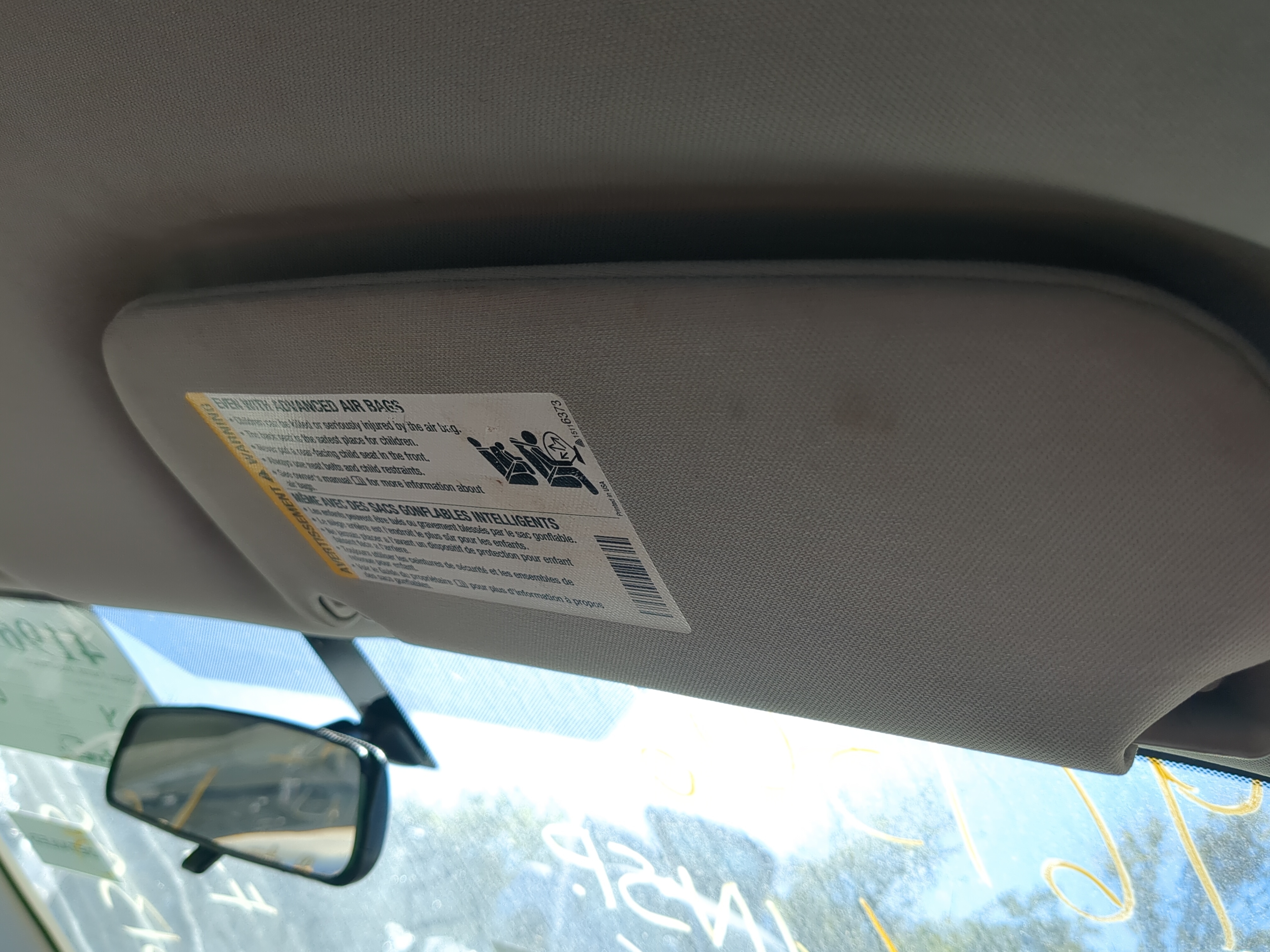 2005-2010 Chevrolet Cobalt Passenger Sun Visor Mirror Right Sunvisor 1169232 - Oemusedautoparts1.com