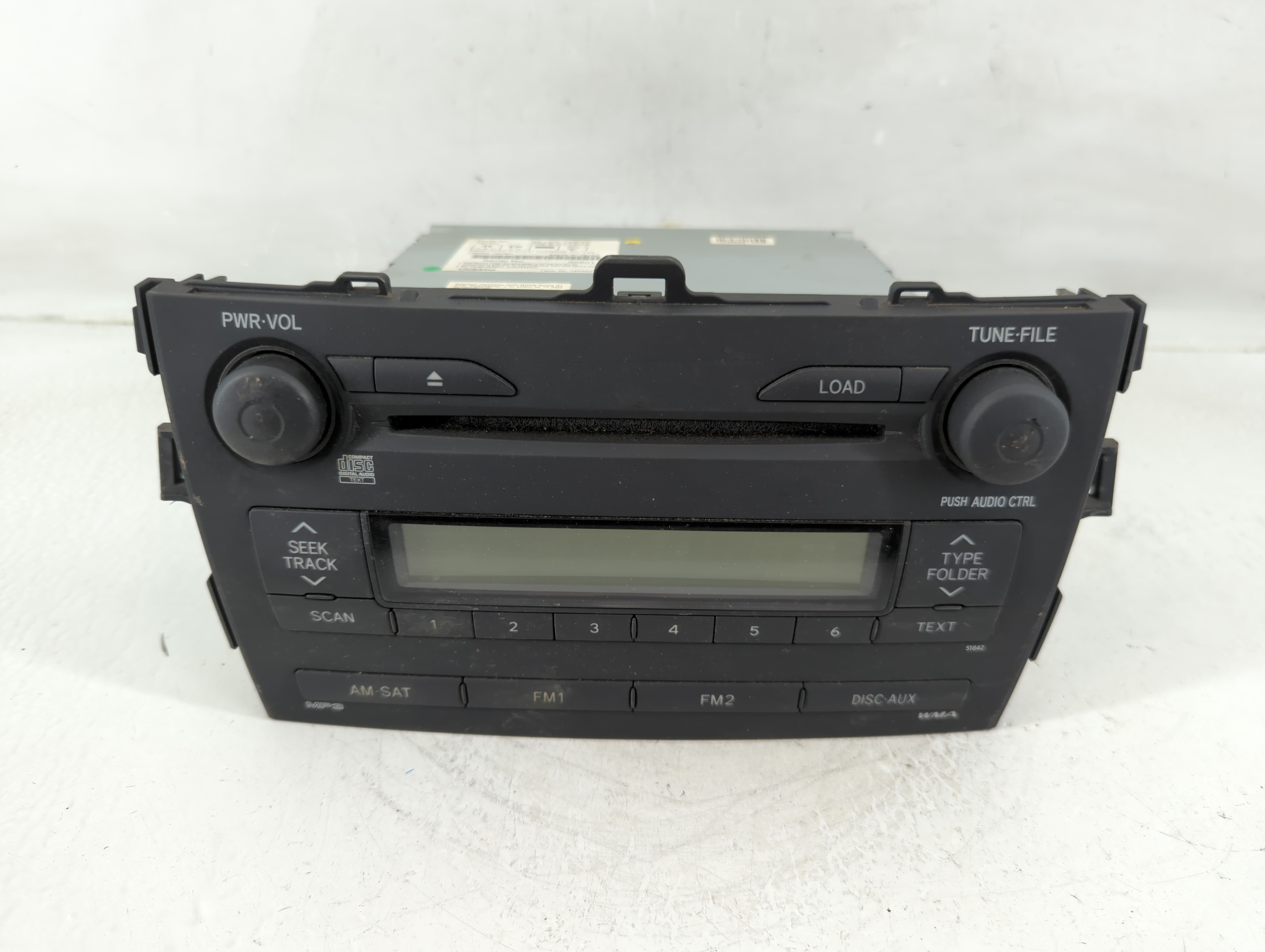 2009-2009 Toyota Corolla Am Fm Cd Player Radio Receiver 1170014 - Oemusedautoparts1.com