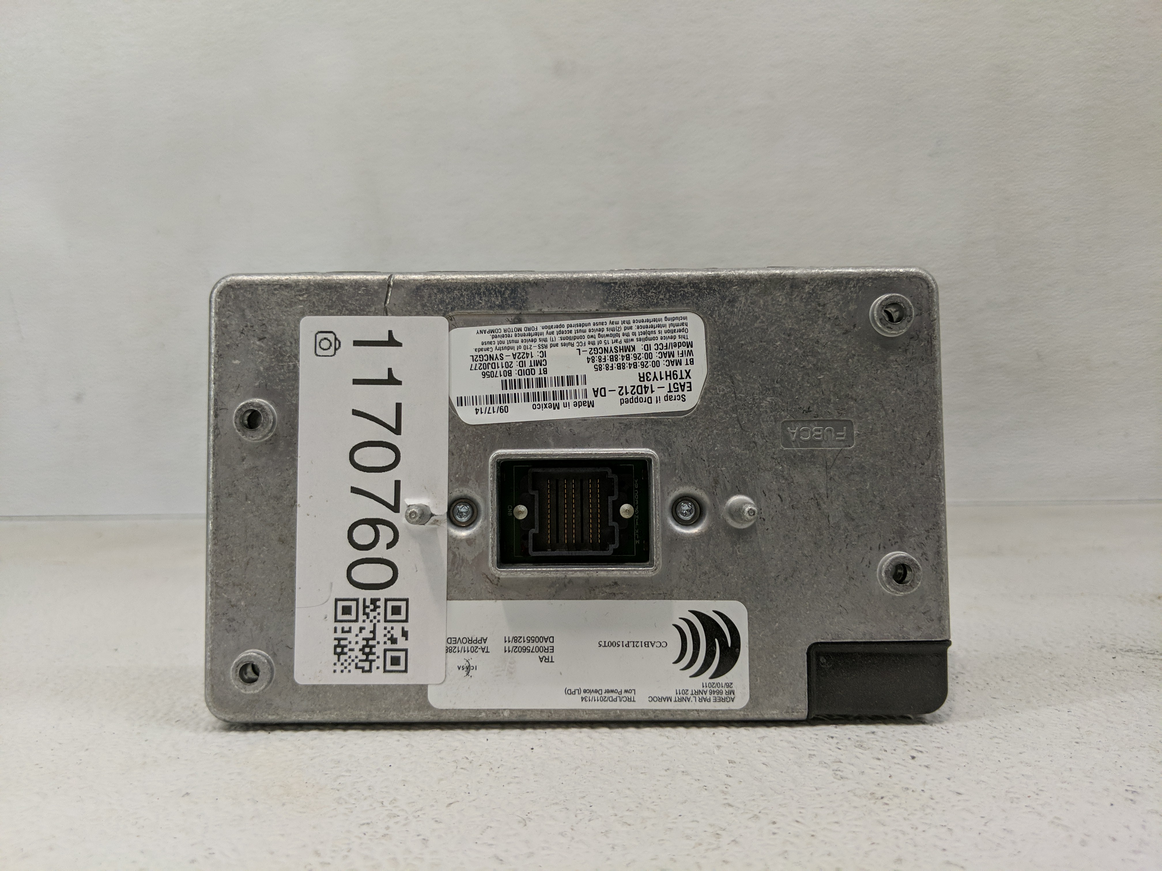 Lincoln Mkz Am Fm Cd Player Radio Receiver 1170760 - Oemusedautoparts1.com