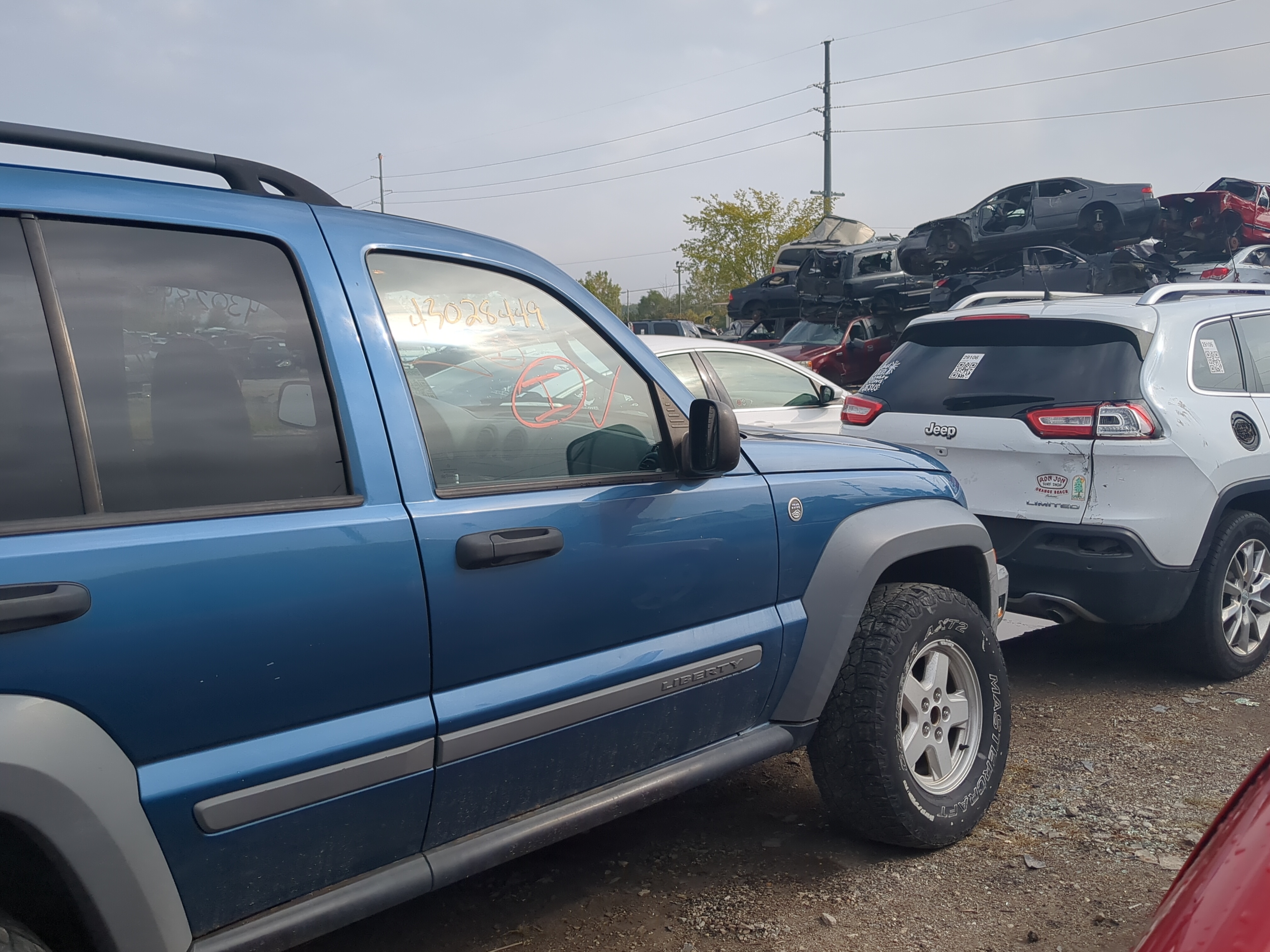 2002-2007 Jeep Liberty Passenger Front Door Oem 1171598 - Oemusedautoparts1.com