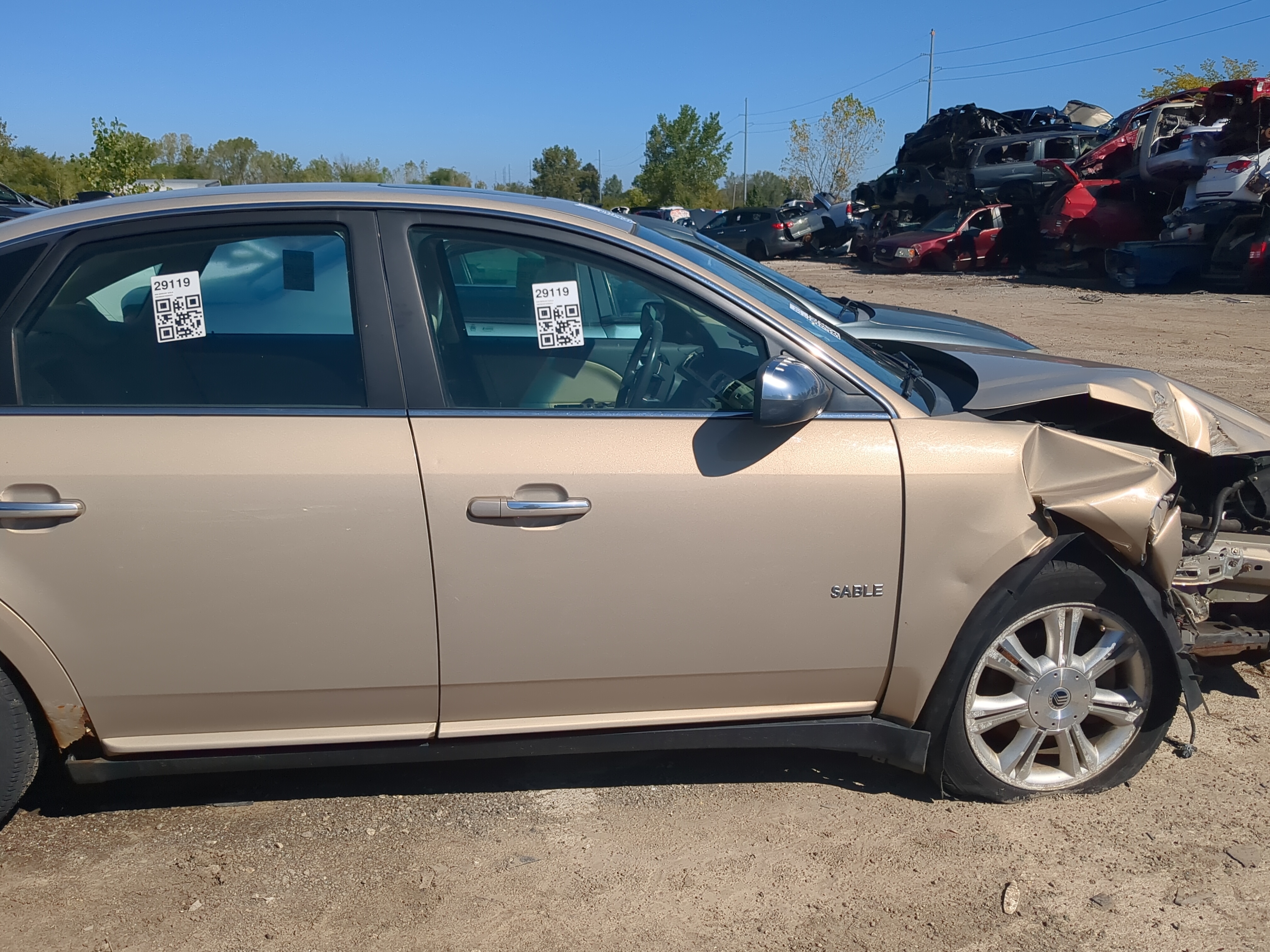2008-2009 Mercury Sable Passenger Front Door Oem 1173159 - Oemusedautoparts1.com