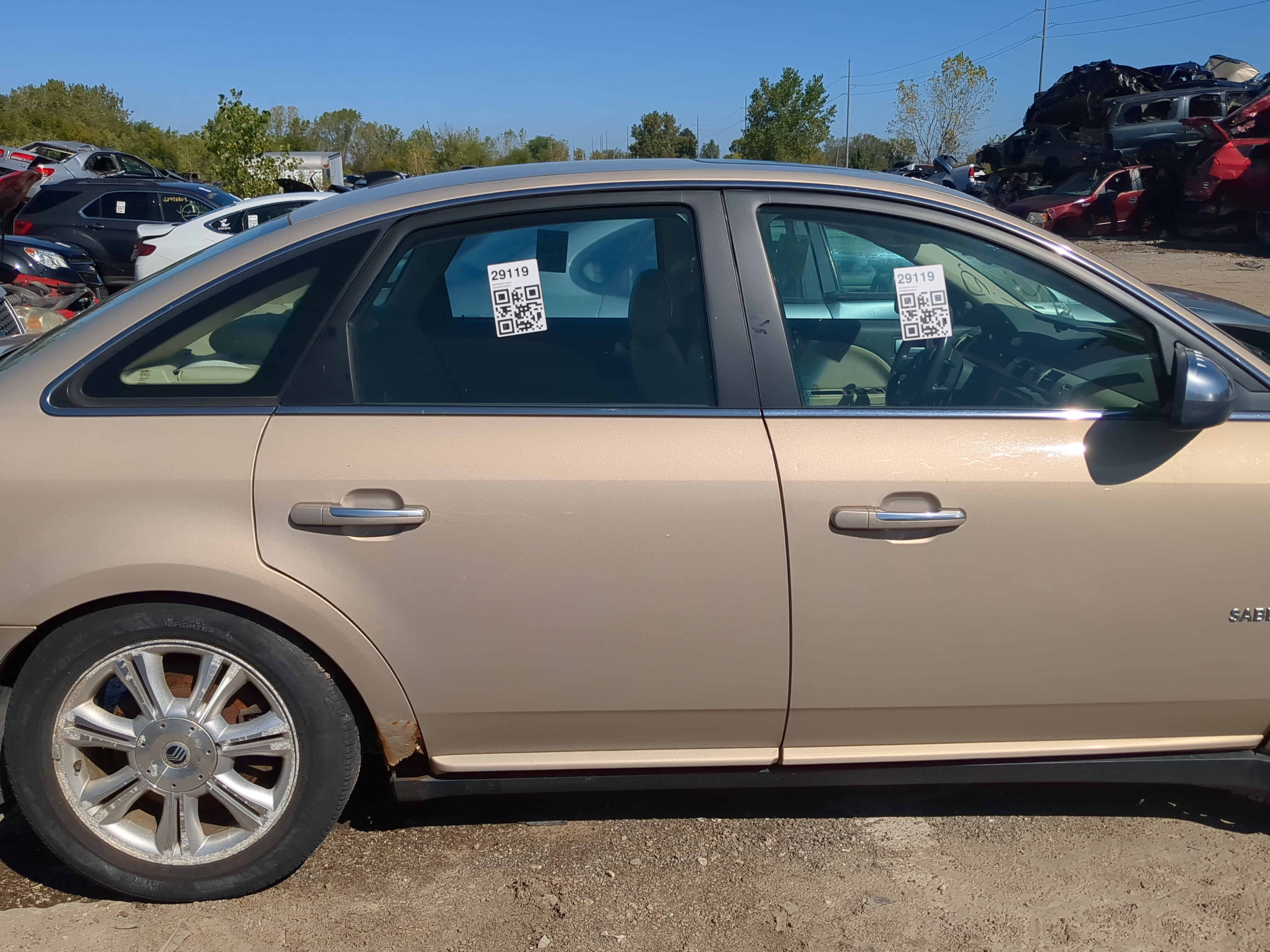 2008-2009 Mercury Sable Passenger Rear Door Oem 1173173 - Oemusedautoparts1.com