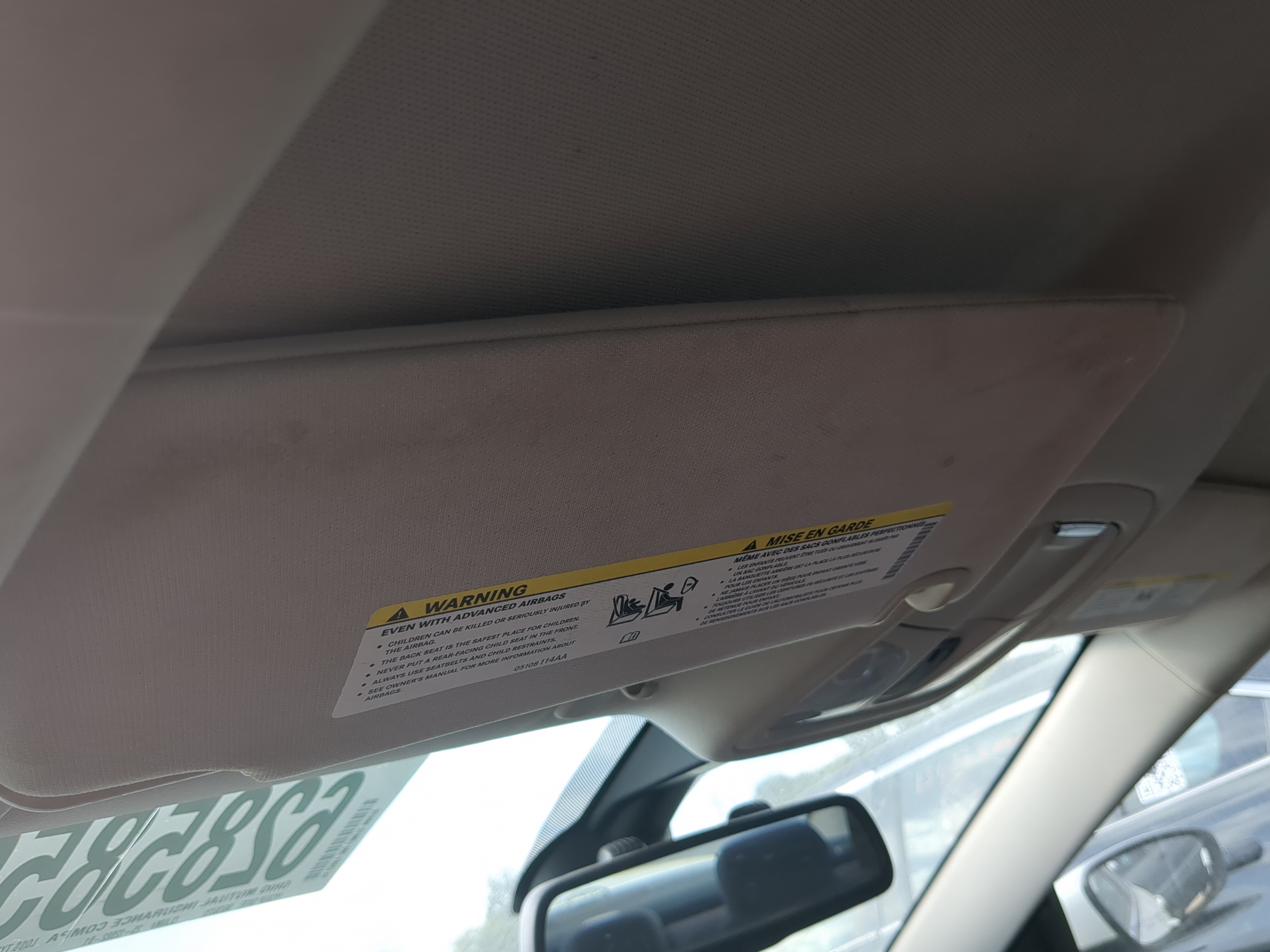 2015-2015 Chrysler 200 Driver Sun Visor Mirror Left Sunvisor 1174185 - Oemusedautoparts1.com