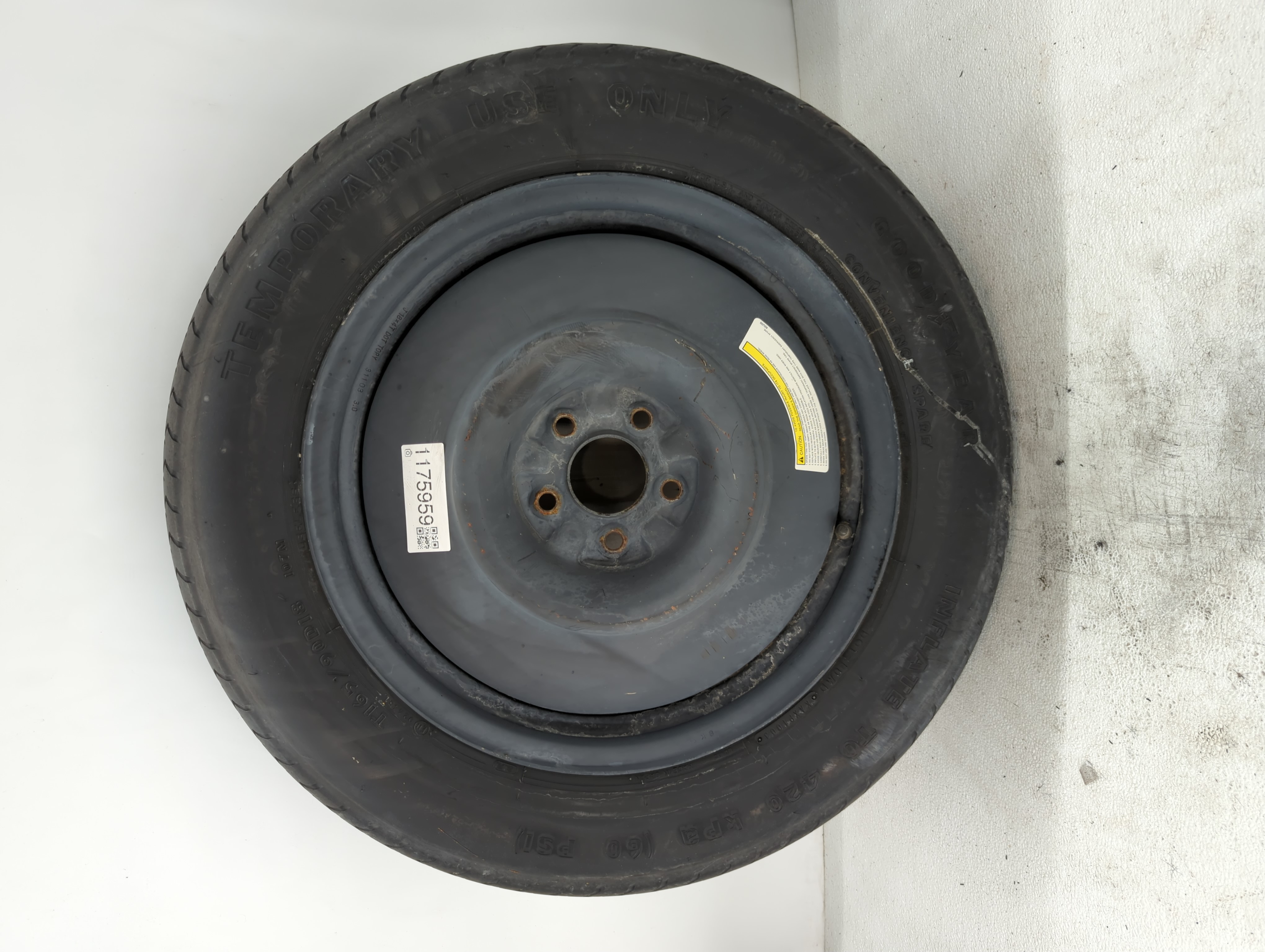 2015-2019 Nissan Murano Spare Donut Tire Wheel Rim Oem 1175959 - Oemusedautoparts1.com