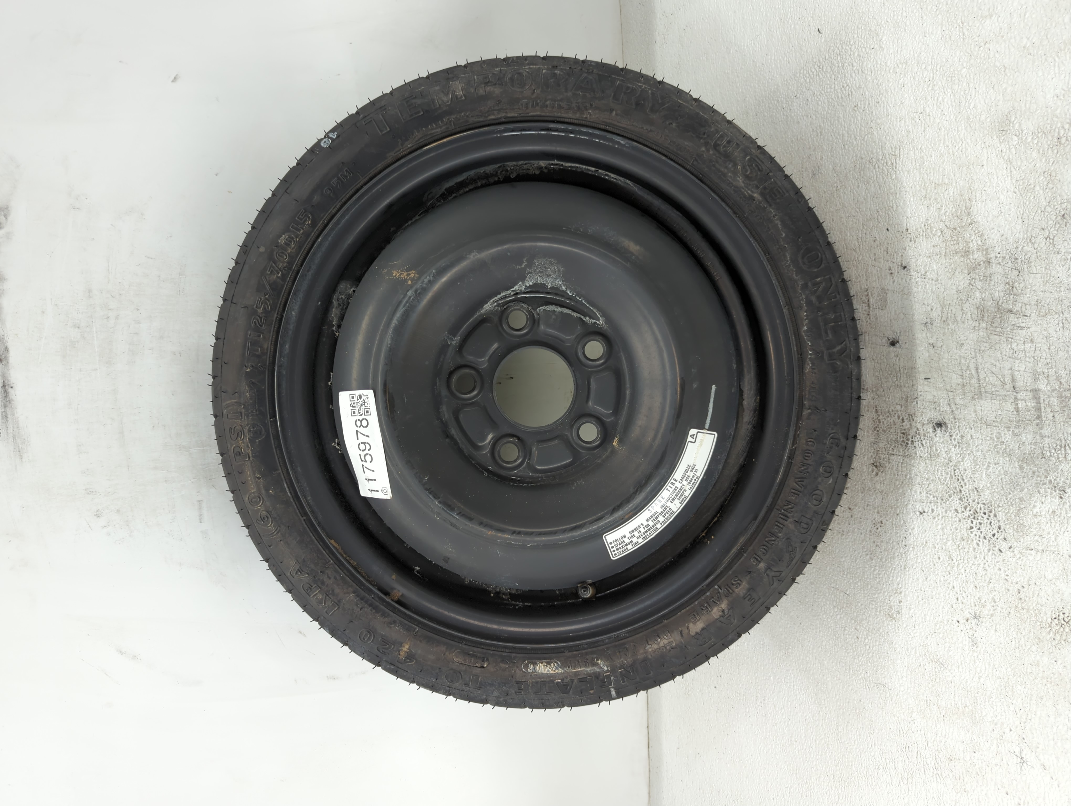 2001-2006 Chrysler Sebring Spare Donut Tire Wheel Rim Oem 1175978 - Oemusedautoparts1.com