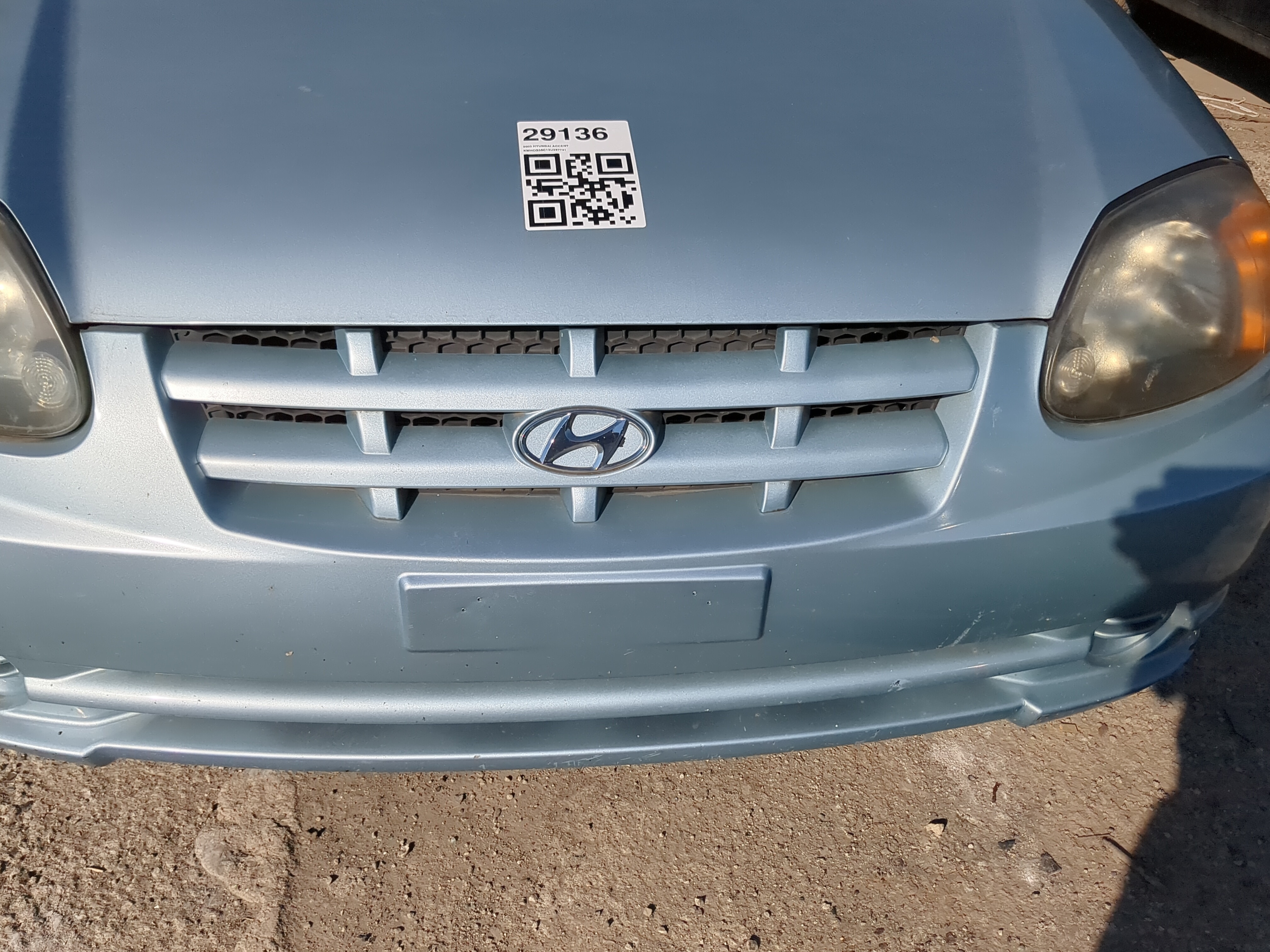 2003-2006 Hyundai Accent Front Grille Bumper Not Included 1177032 - Oemusedautoparts1.com