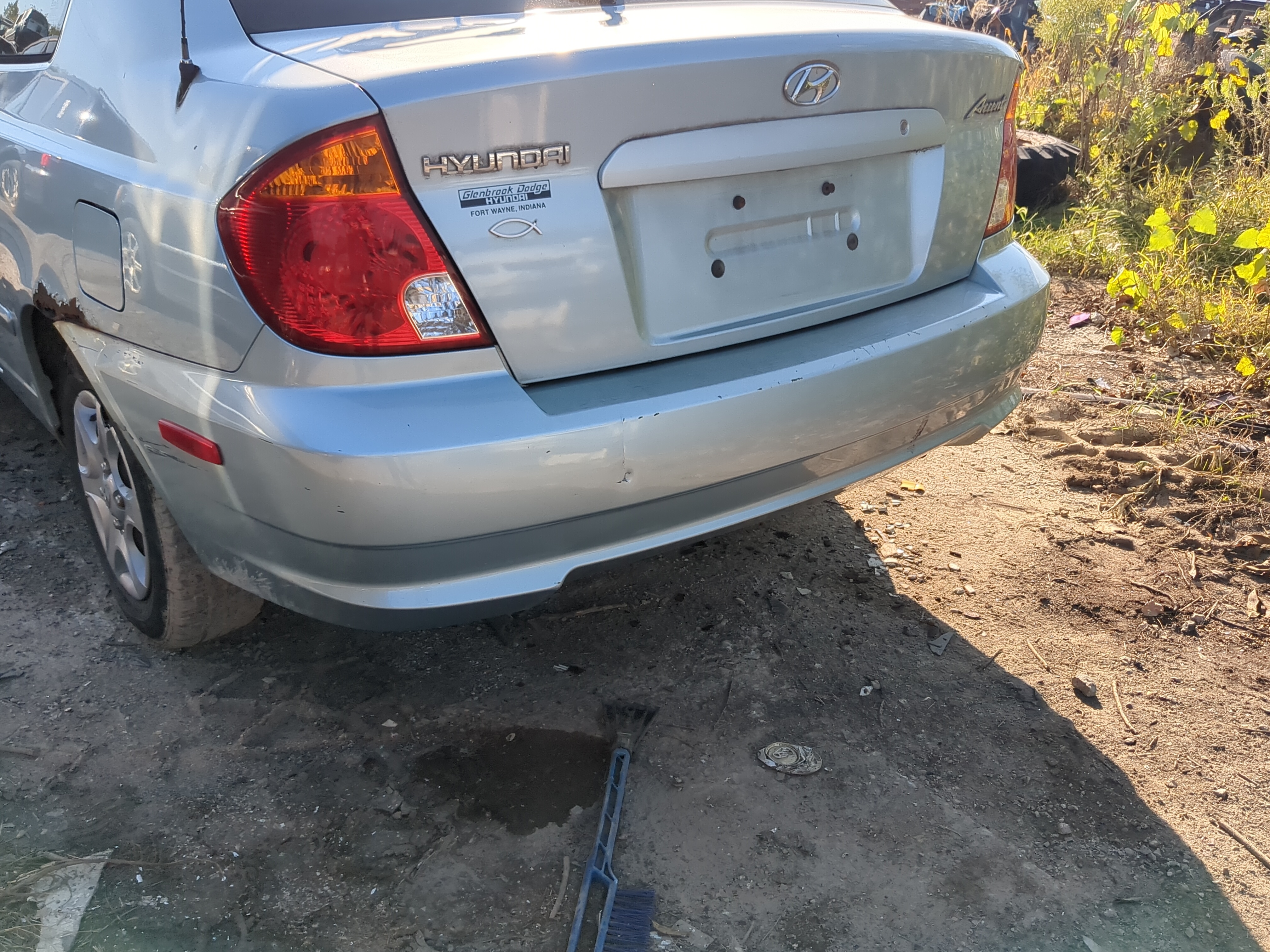 2003-2006 Hyundai Accent Rear Bumper Assembly Oem 1177034 - Oemusedautoparts1.com