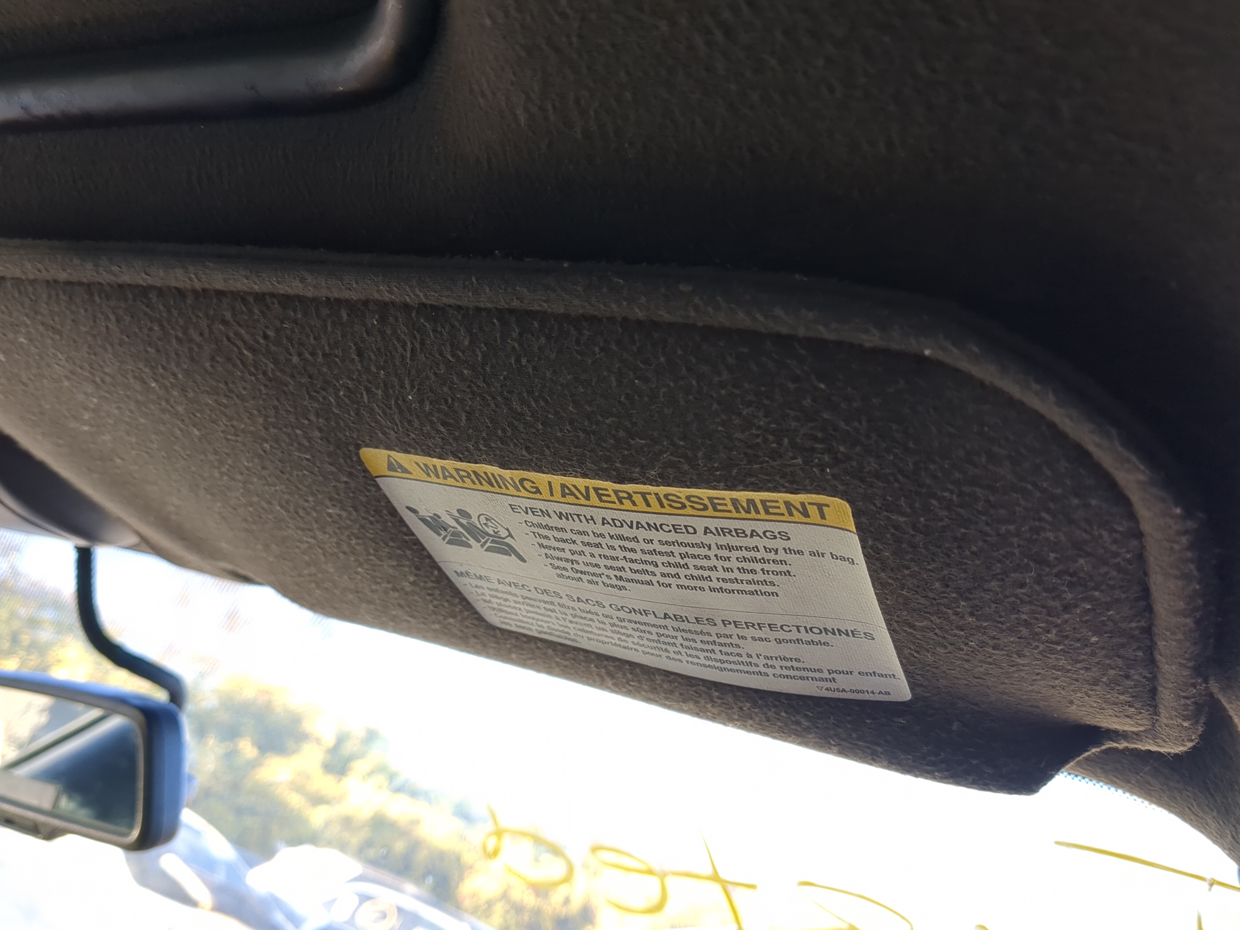 2008-2009 Mercury Mariner Passenger Sun Visor Mirror Right Sunvisor 1178132 - Oemusedautoparts1.com