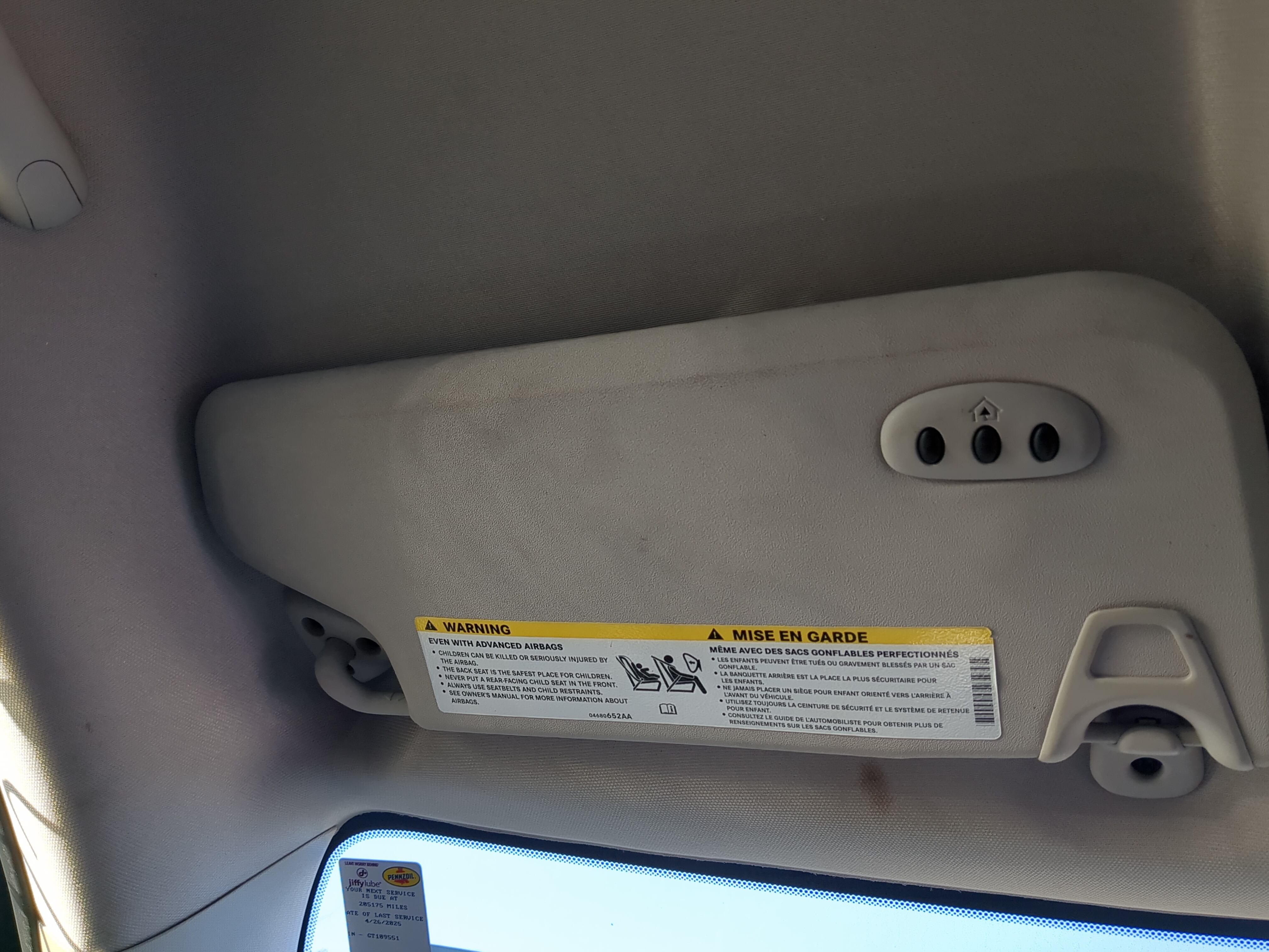 2011-2020 Dodge Journey Driver Sun Visor Mirror Left Sunvisor 1179195 - Oemusedautoparts1.com