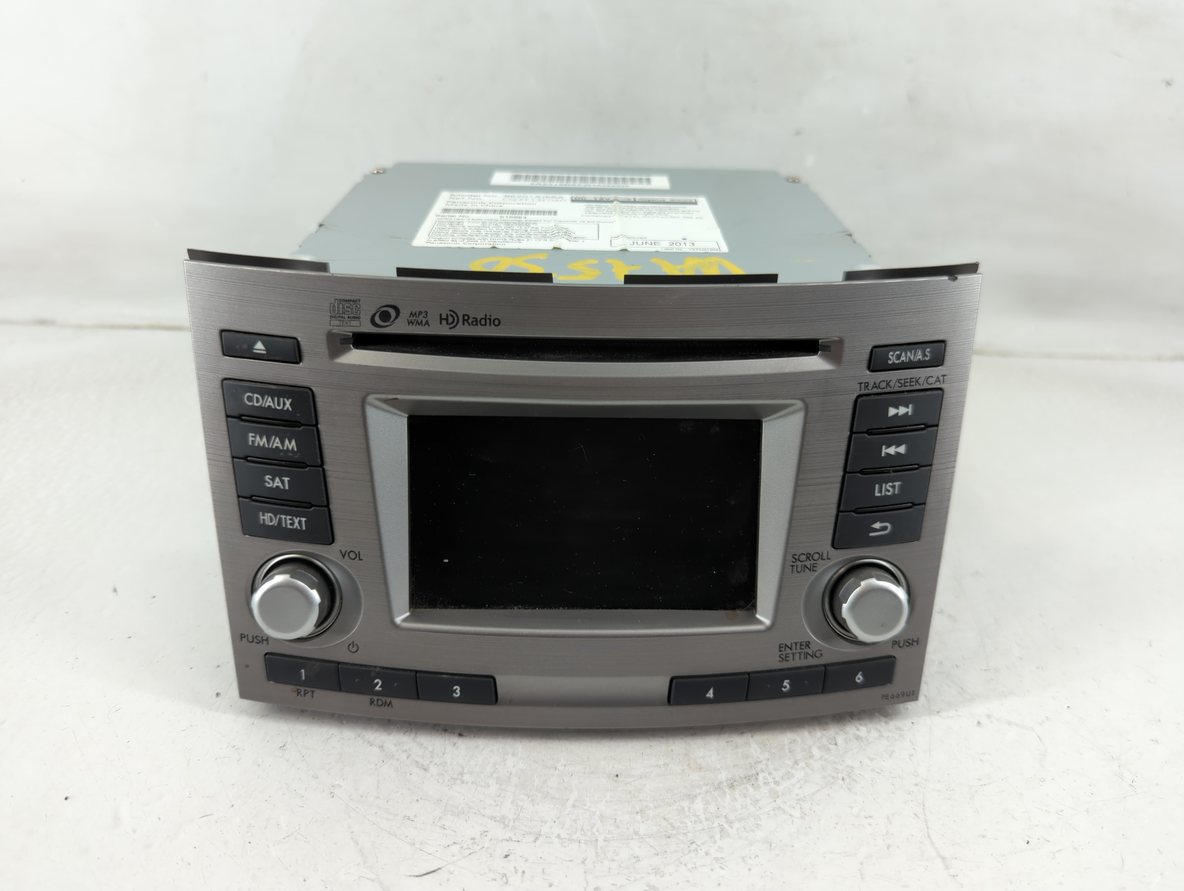 2013-2014 Subaru Legacy Am Fm Cd Player Radio Receiver 1179487 - Oemusedautoparts1.com