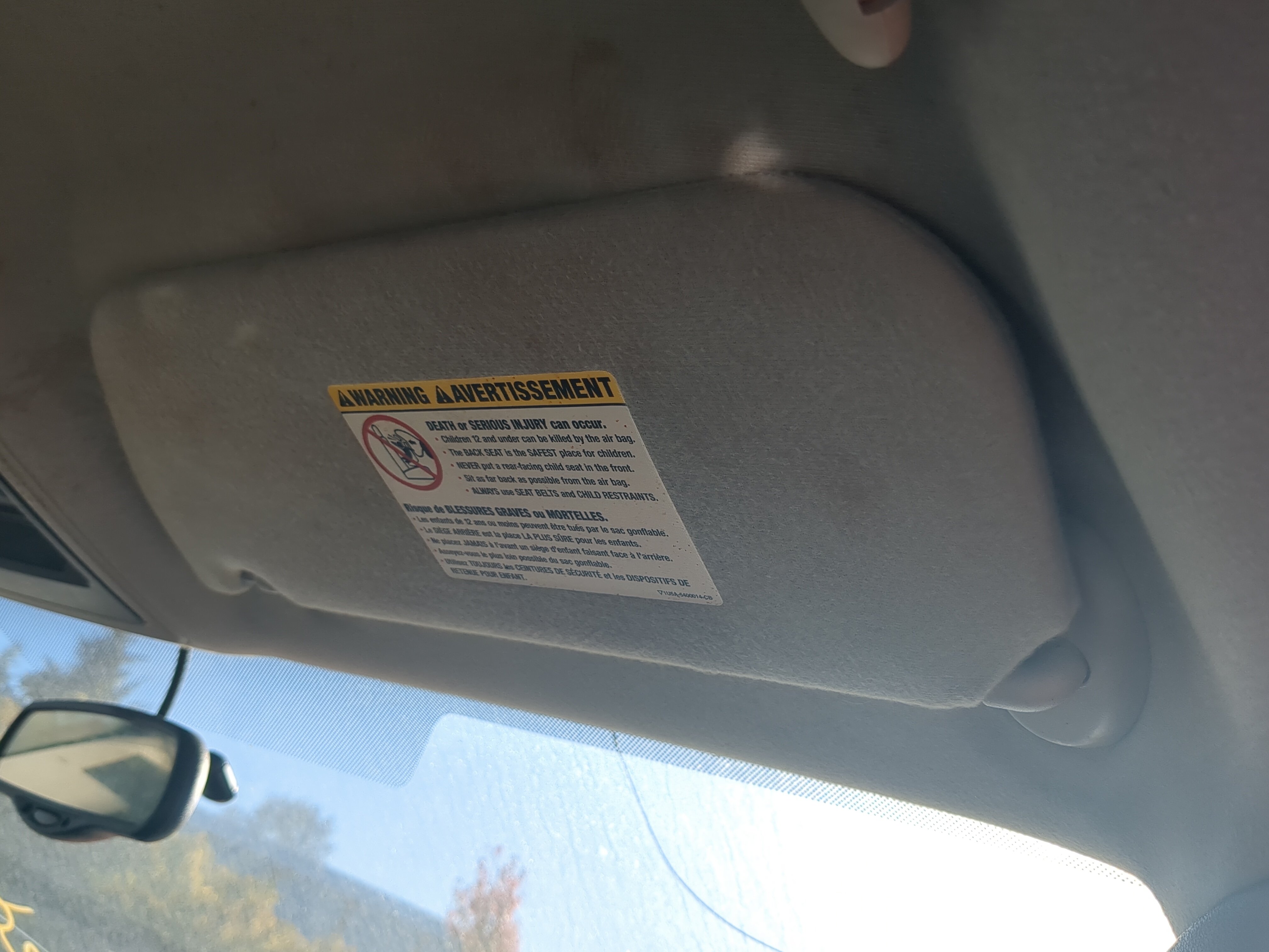 2004-2004 Ford Freestar Passenger Sun Visor Mirror Right Sunvisor 1180170 - Oemusedautoparts1.com