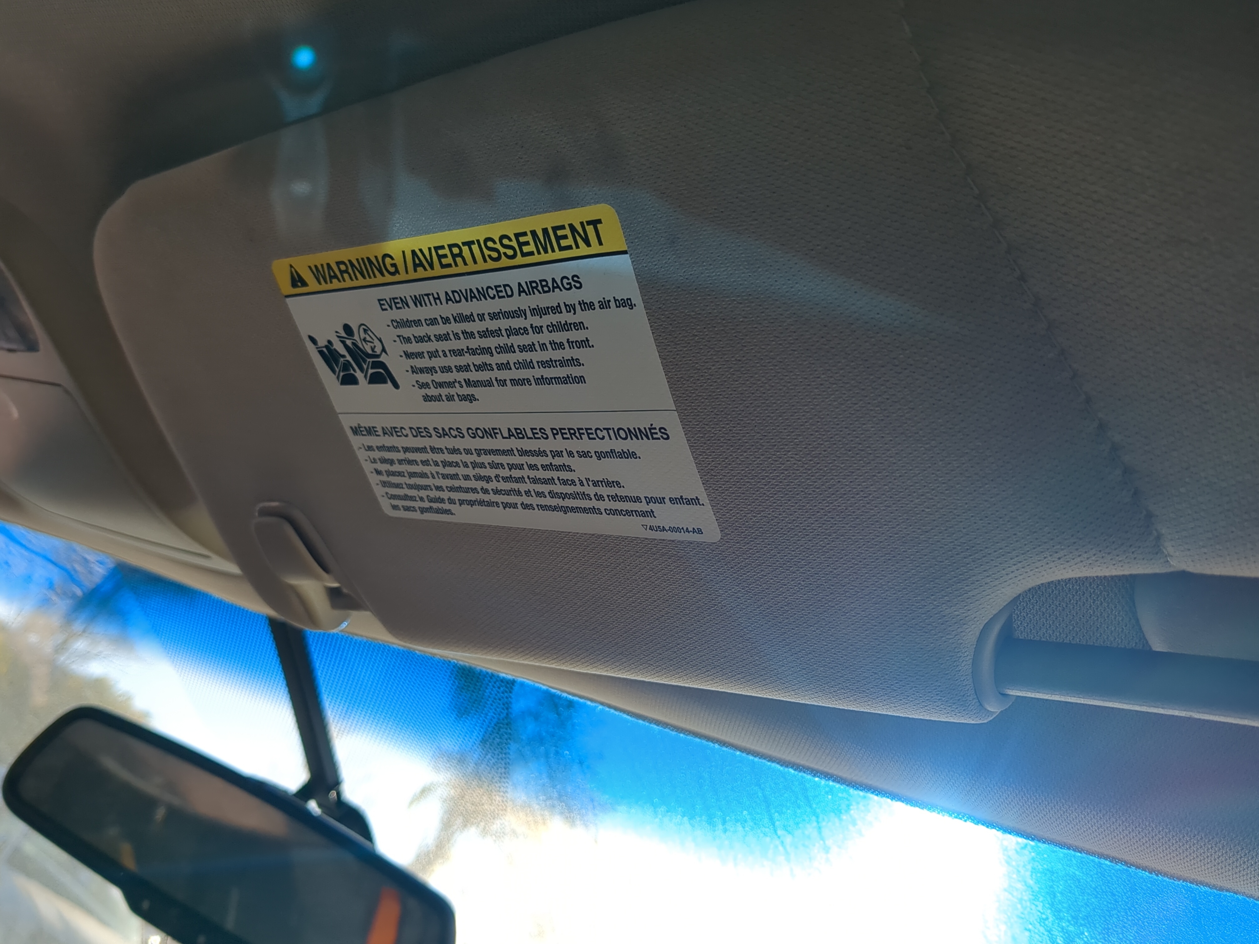 2010-2012 Ford Fusion Passenger Sun Visor Mirror Right Sunvisor 1180447 - Oemusedautoparts1.com