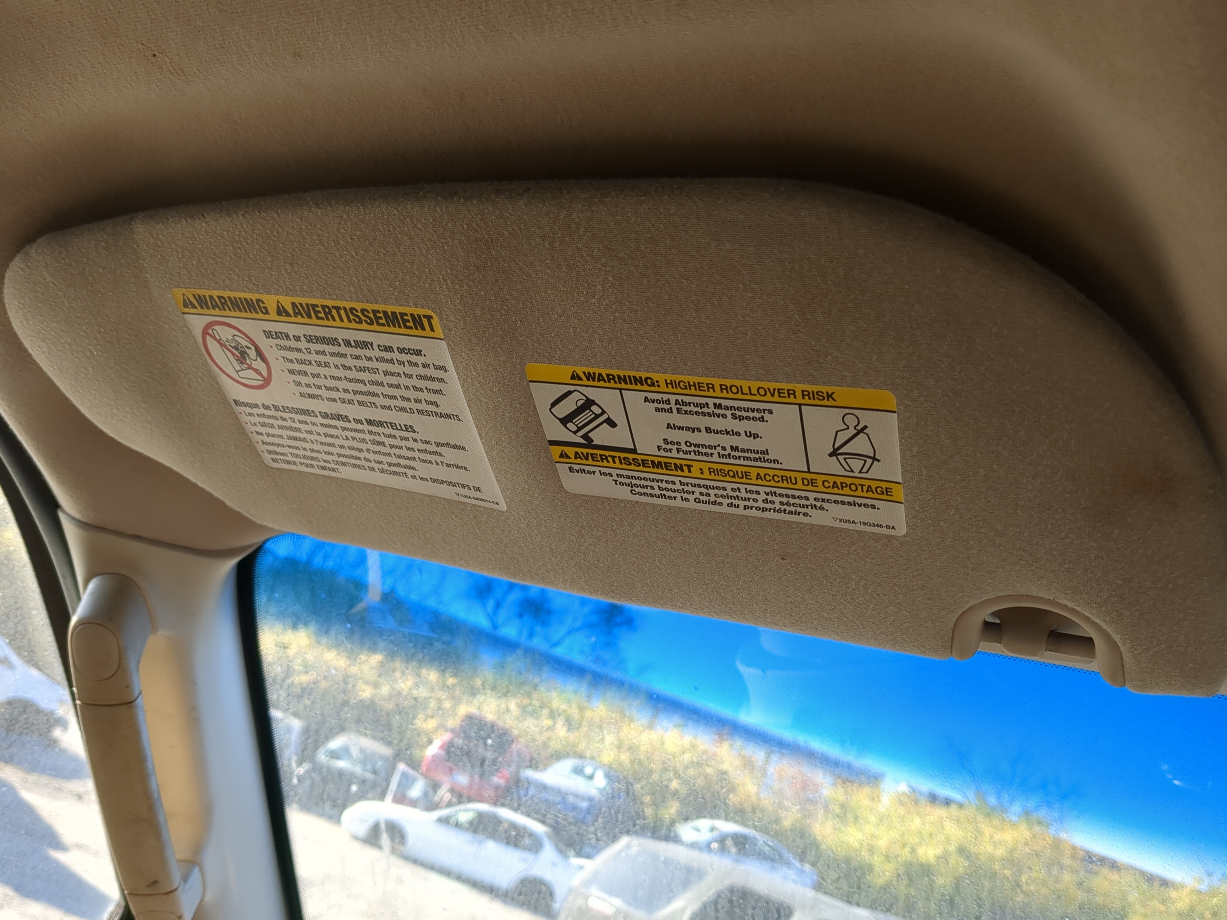 2005-2006 Ford Expedition Driver Sun Visor Mirror Left Sunvisor 1180834 - Oemusedautoparts1.com