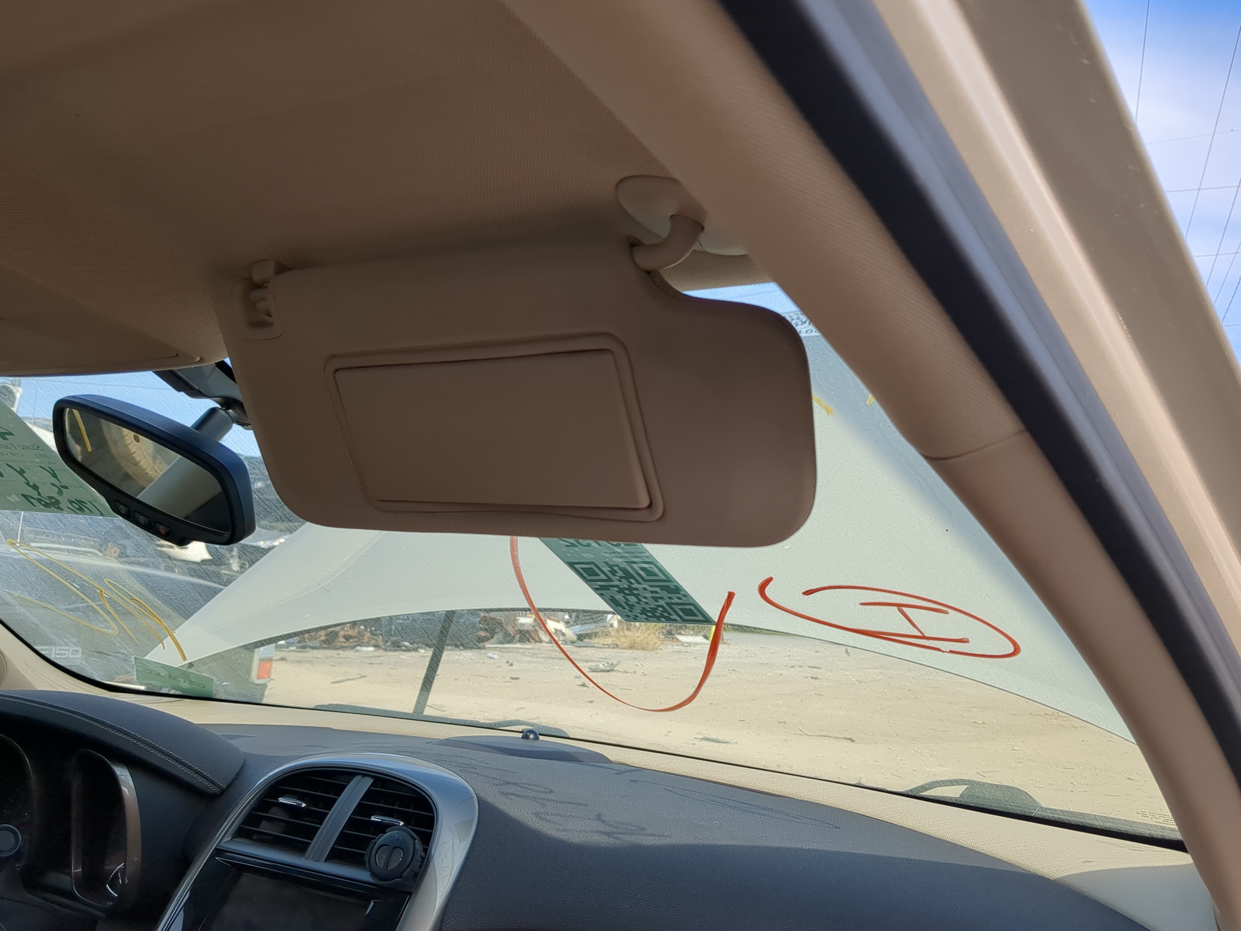 2013-2016 Chevrolet Malibu Passenger Sun Visor Mirror Right Sunvisor 1182249 - Oemusedautoparts1.com