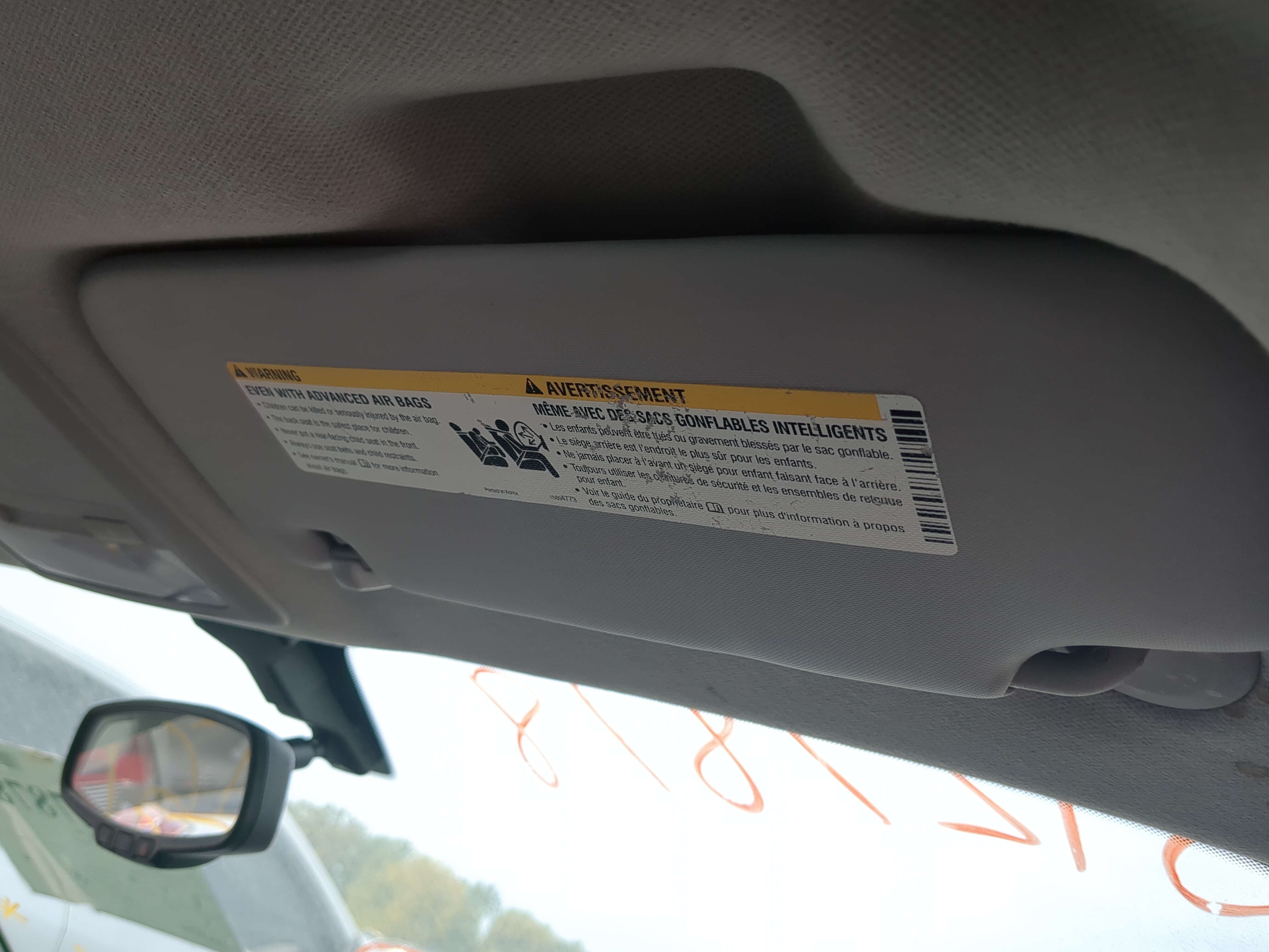 2012-2019 Chevrolet Sonic Passenger Sun Visor Mirror Right Sunvisor 1182437 - Oemusedautoparts1.com