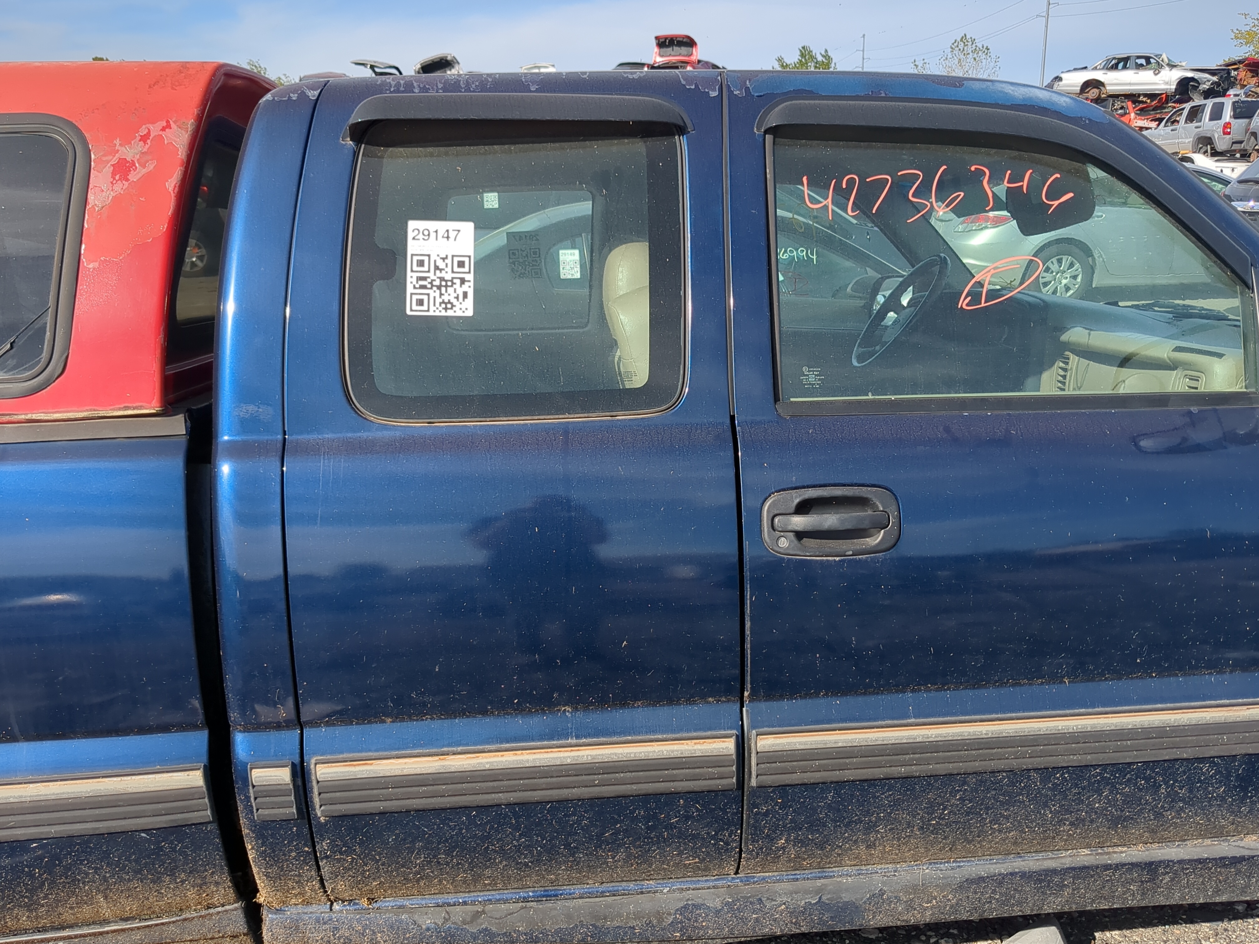 1999-2007 Chevrolet Silverado 1500 Passenger Rear Door Oem 1182625 - Oemusedautoparts1.com