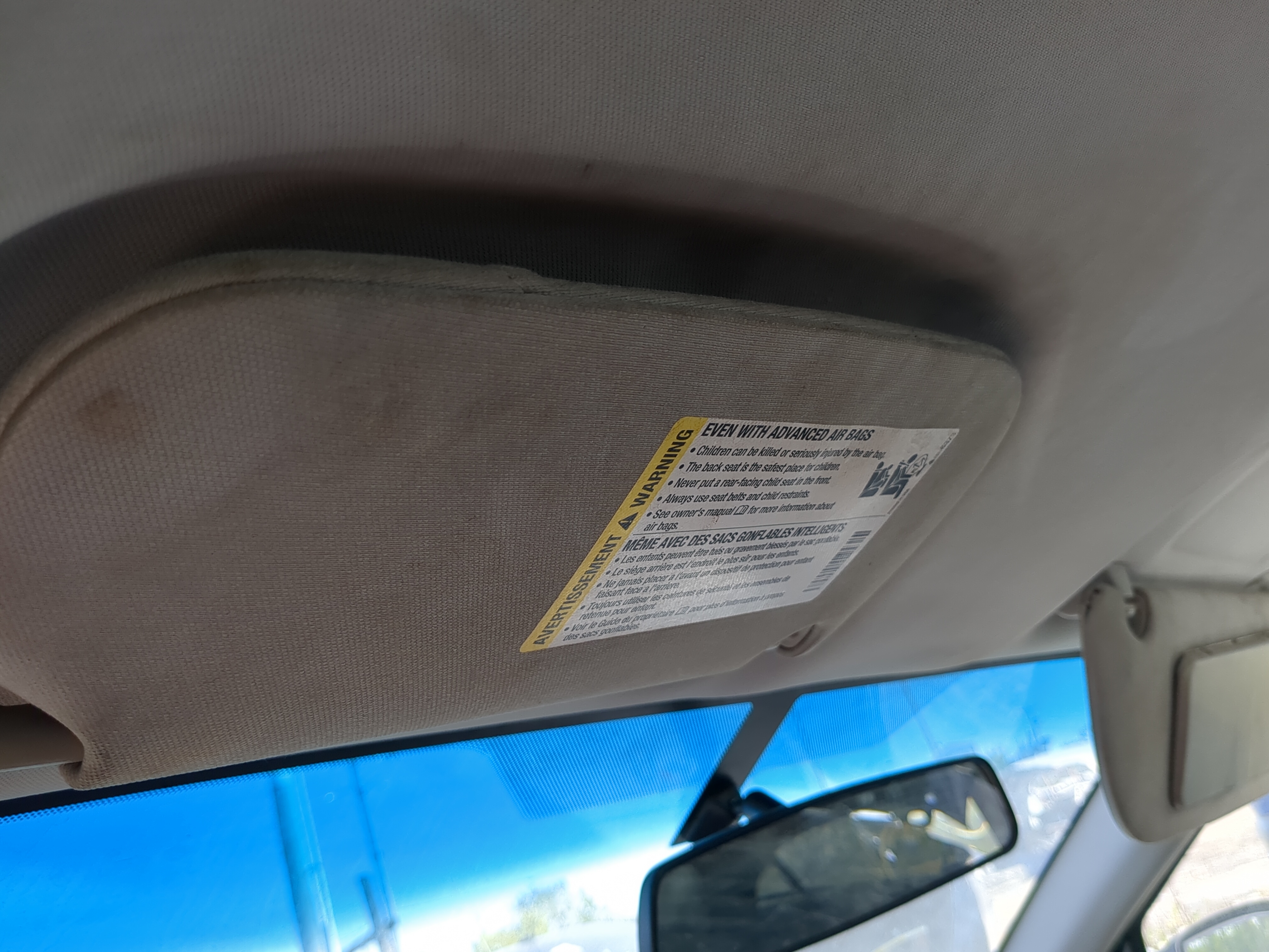 2005-2010 Chevrolet Cobalt Driver Sun Visor Mirror Left Sunvisor 1182954 - Oemusedautoparts1.com